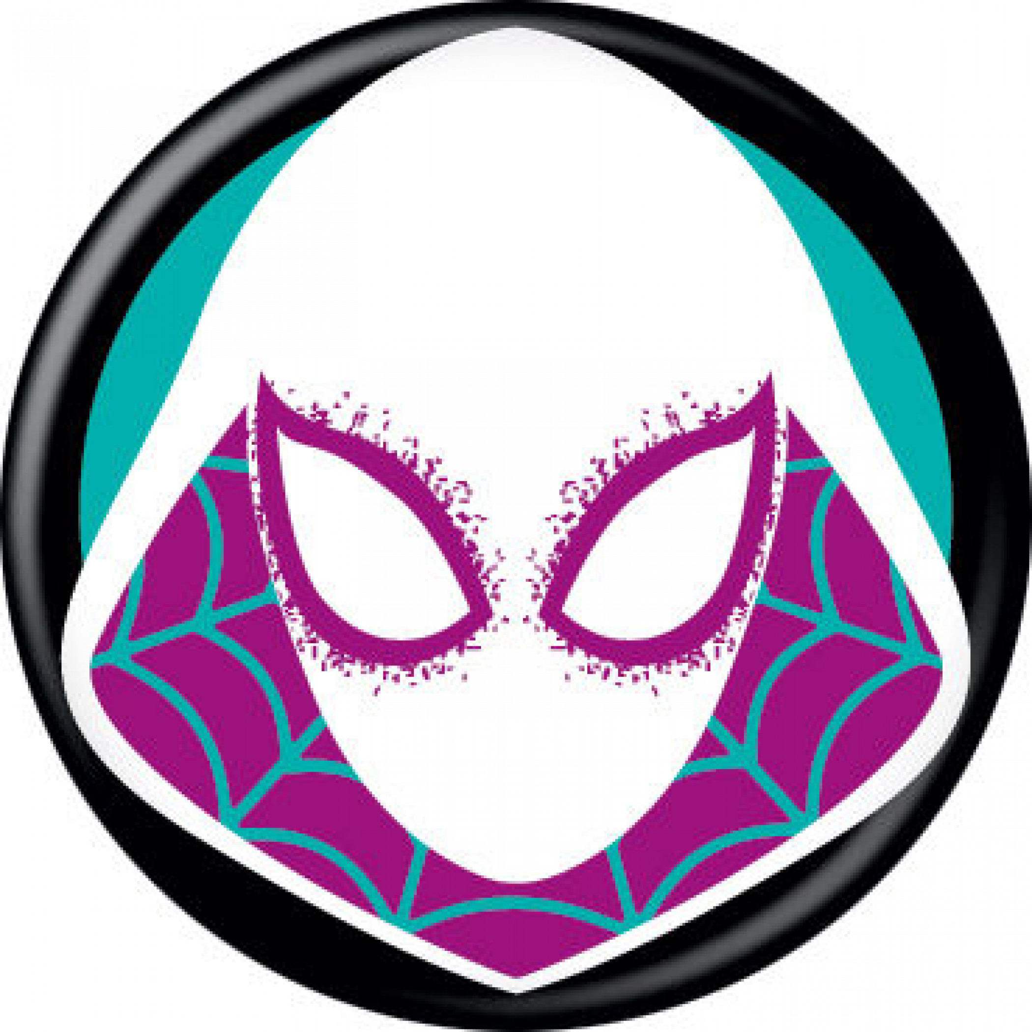 Spider-Gwen Costume Mask Button