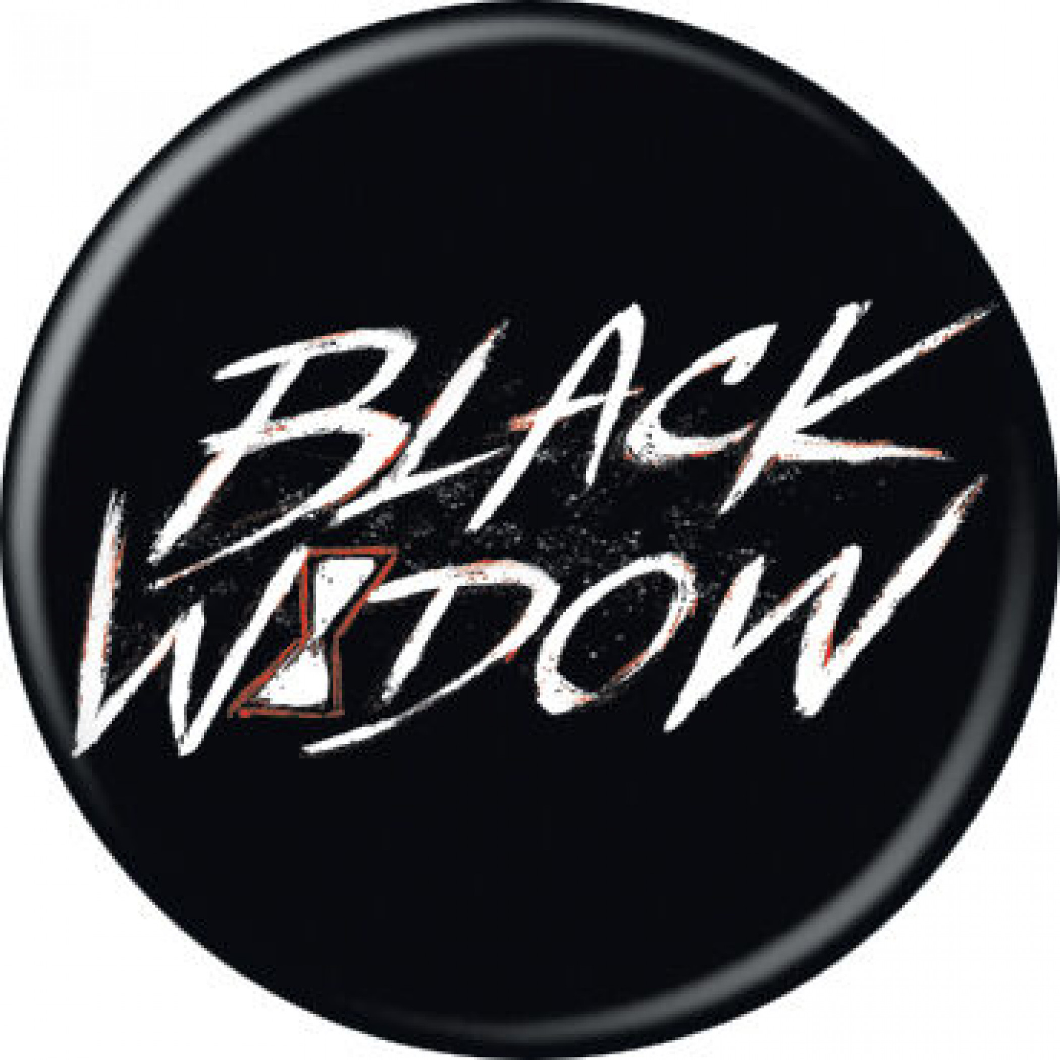 Black Widow Movie Text Symbol Button