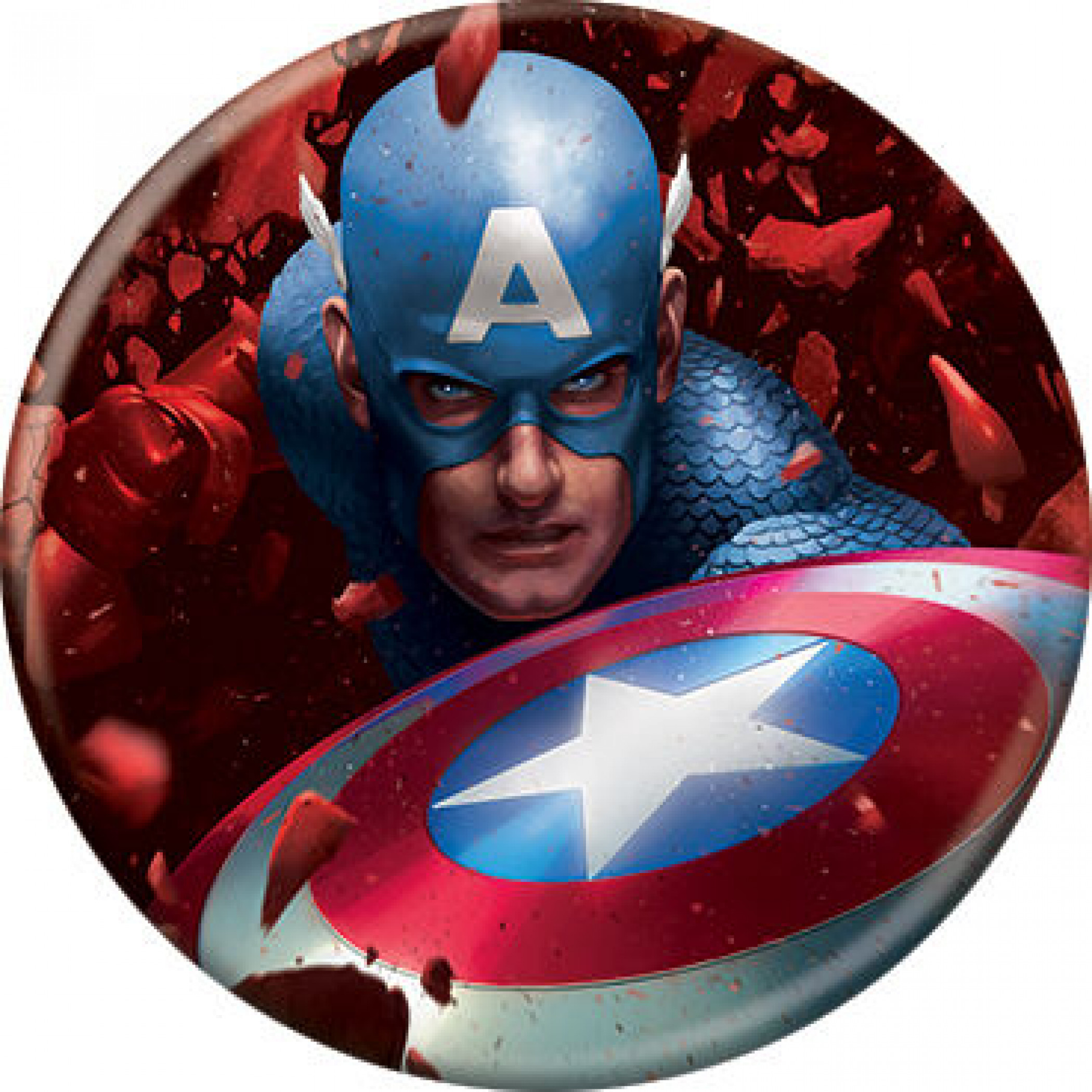 Marvel Comics Avengers Captain America Through the Red Skull Button