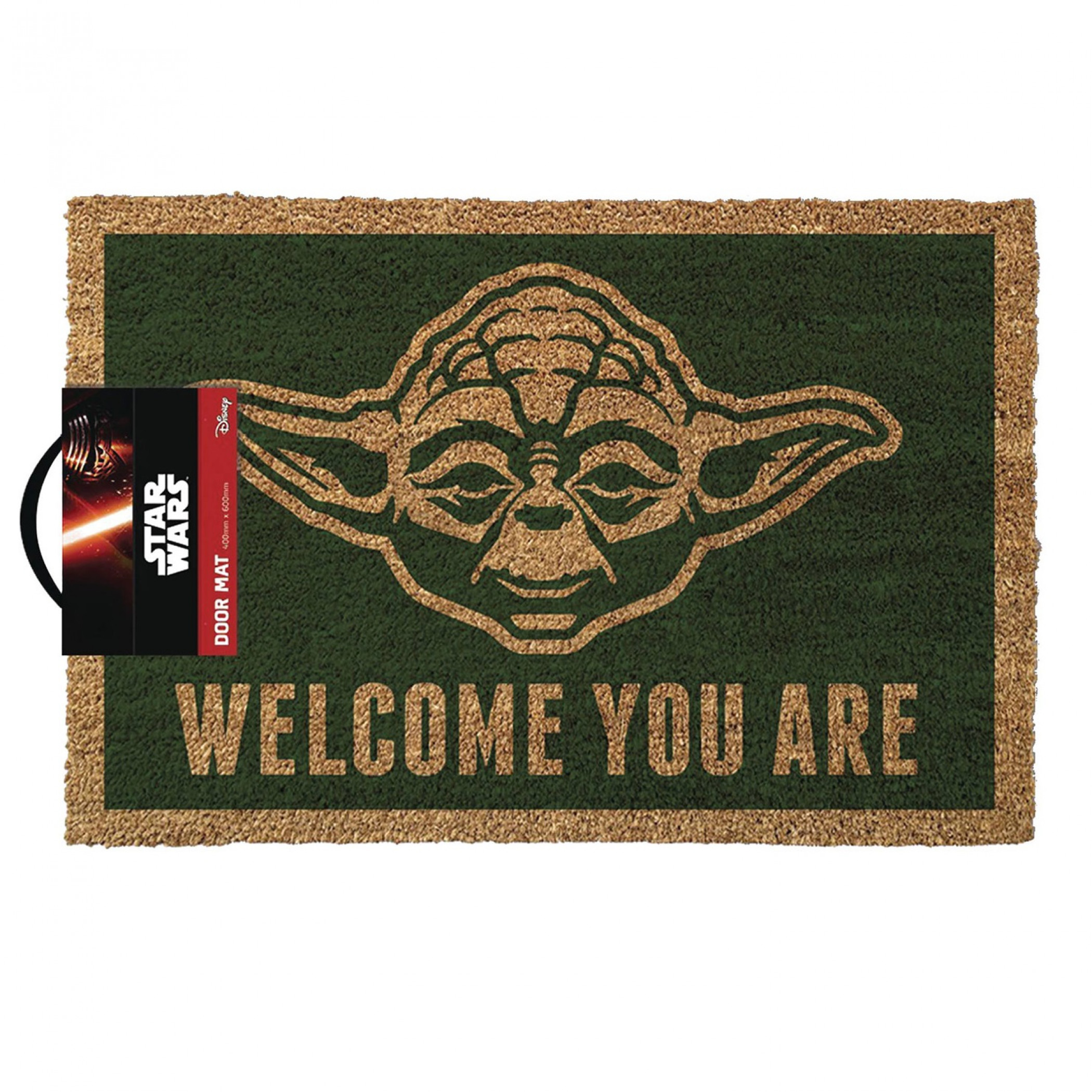 Star Wars Yoda Welcome You Are 17"x 29" Doormat with Non-skid Back