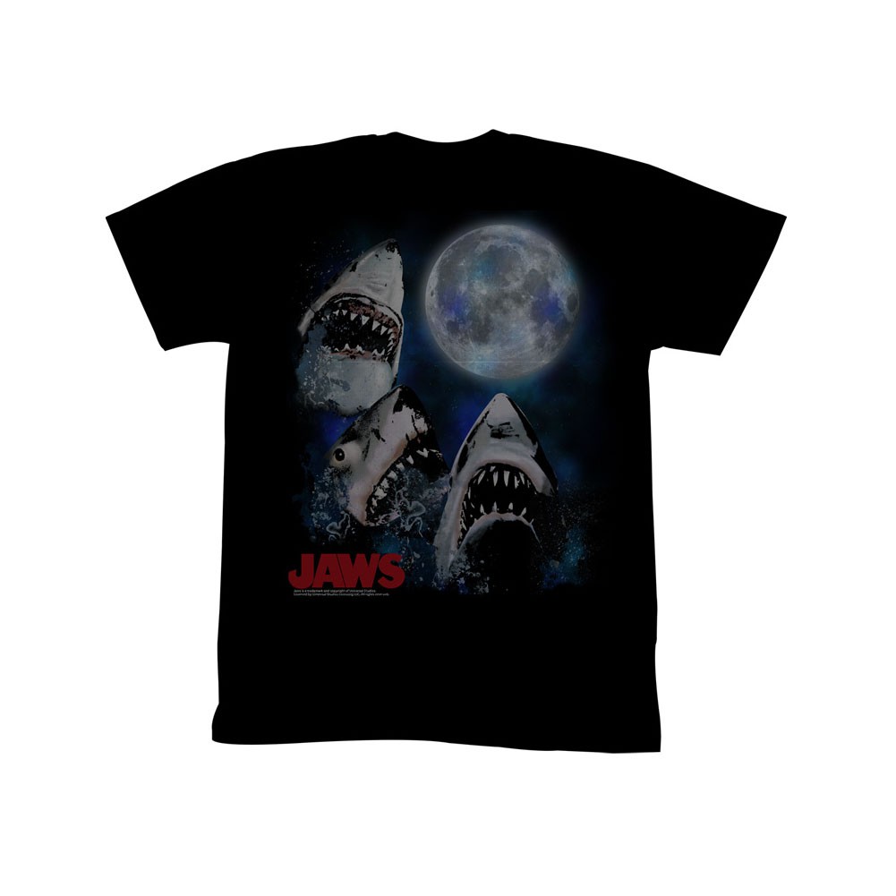Jaws Three Shark Moon T-Shirt