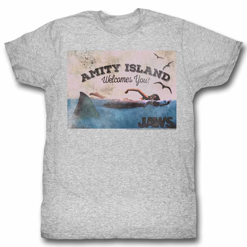 Jaws Welcome Gray T-Shirt