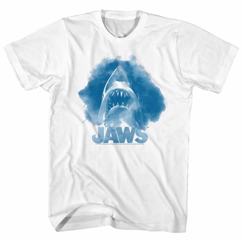 Jaws Watercolor White T-Shirt