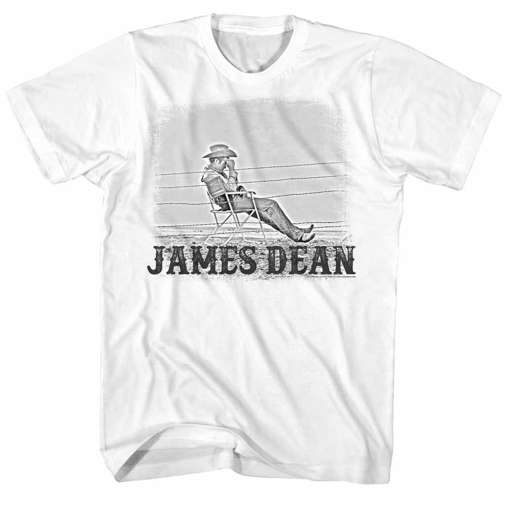 James Dean Chair Fence Mens White TShirt