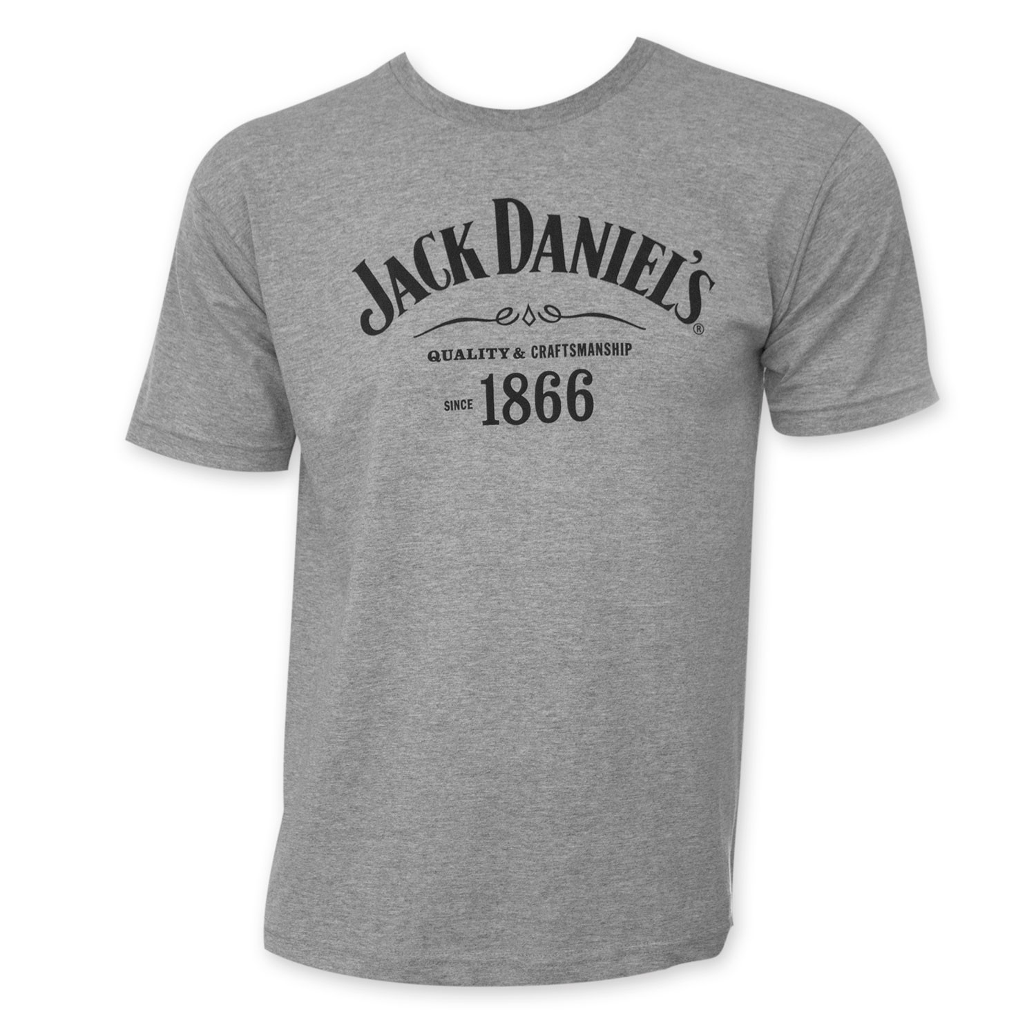 Jack Daniels Men's Grey Quality And Craftsmanship T-Shirt