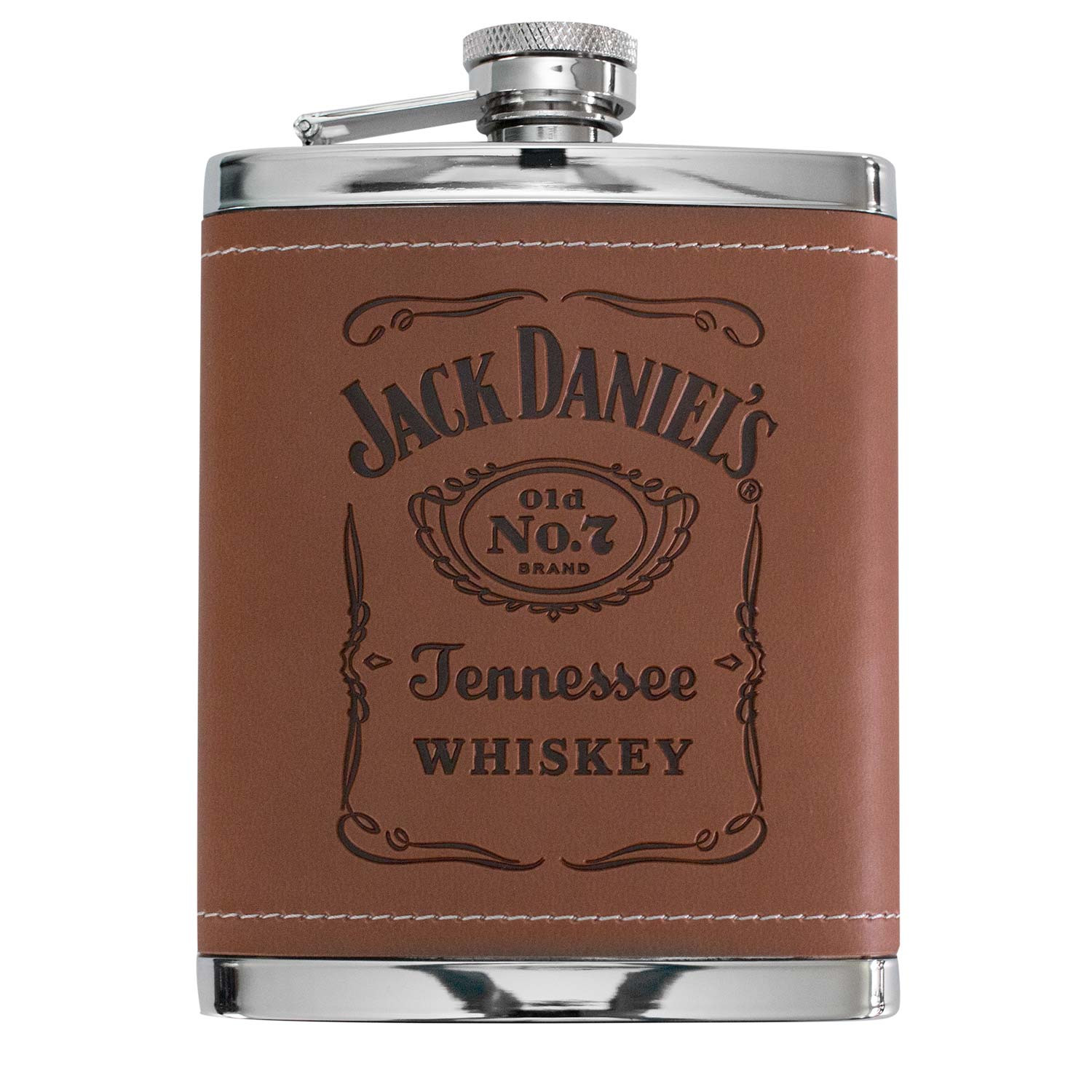 Jack Daniels Brown Leather Flask