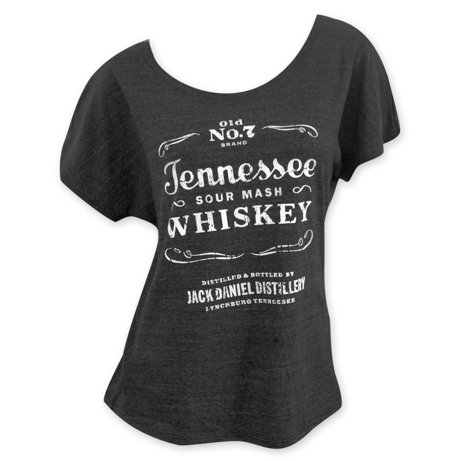 Jack Daniels Loose Fit Women's Grey Sourmash Whiskey T-Shirt
