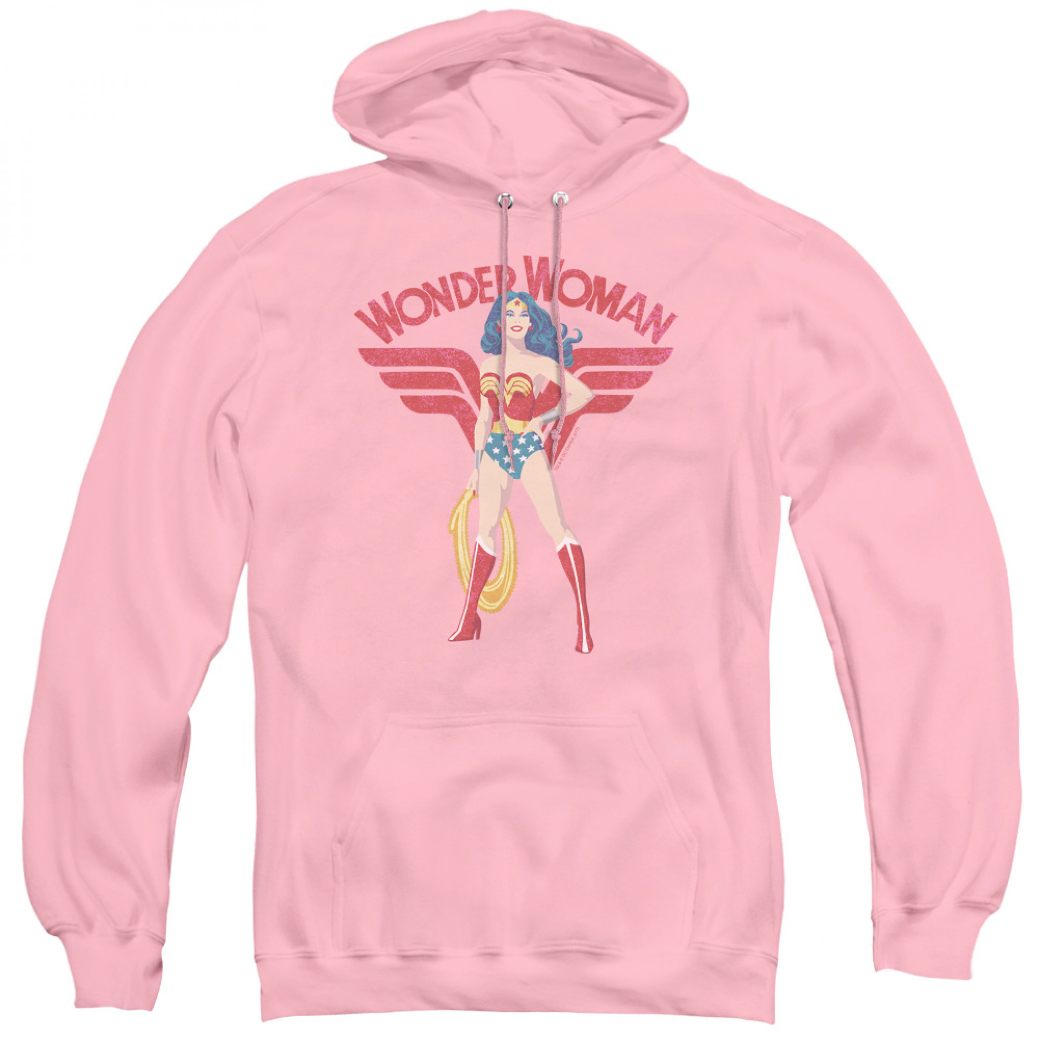 Wonder Woman Pose Women's Pink Hoodie