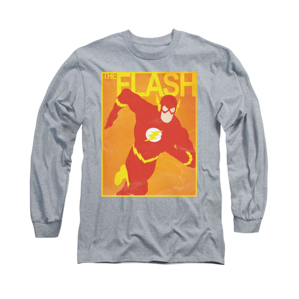 The Flash Simple Poster Gray Long Sleeve T-Shirt
