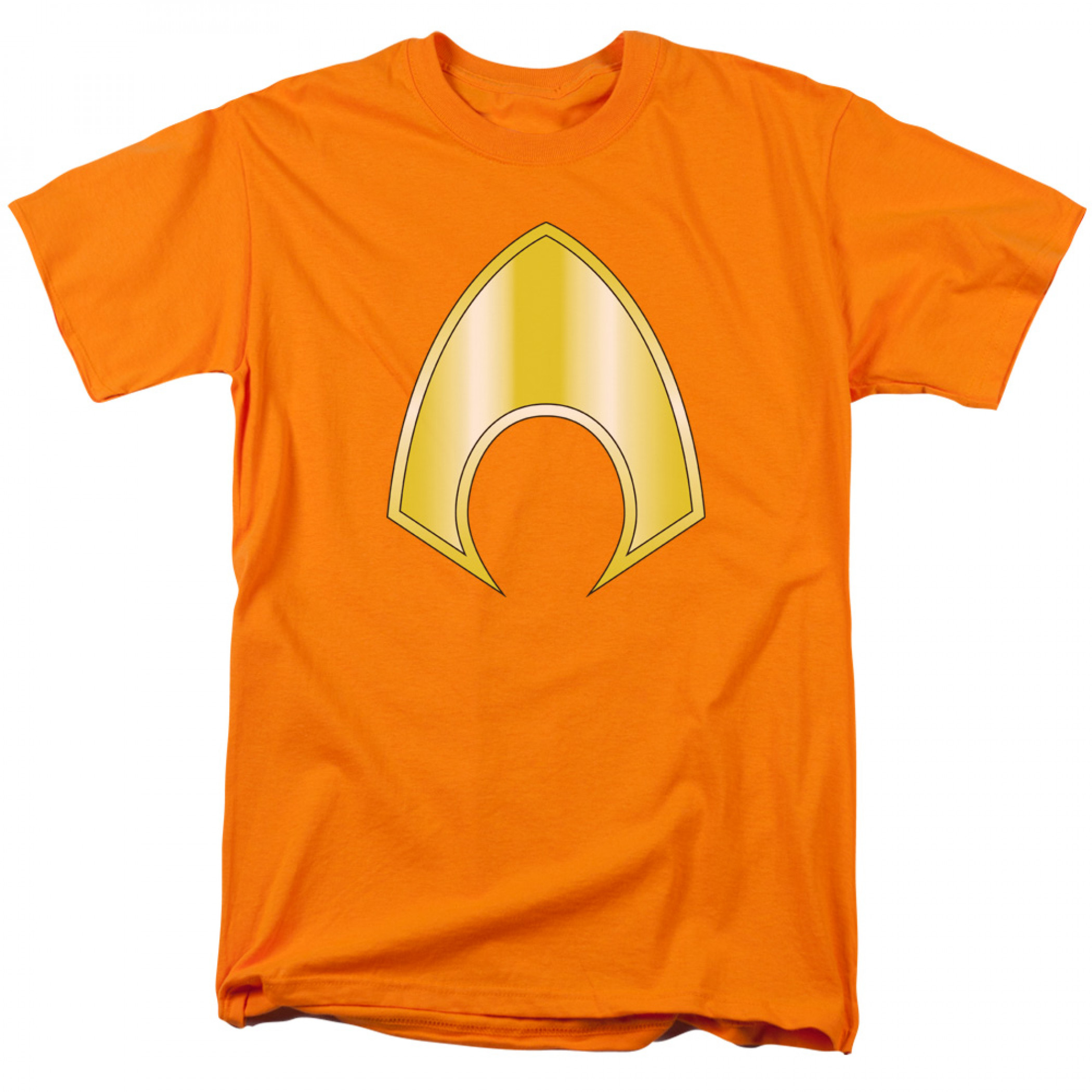 Aquaman Logo Men's Orange T-Shirt