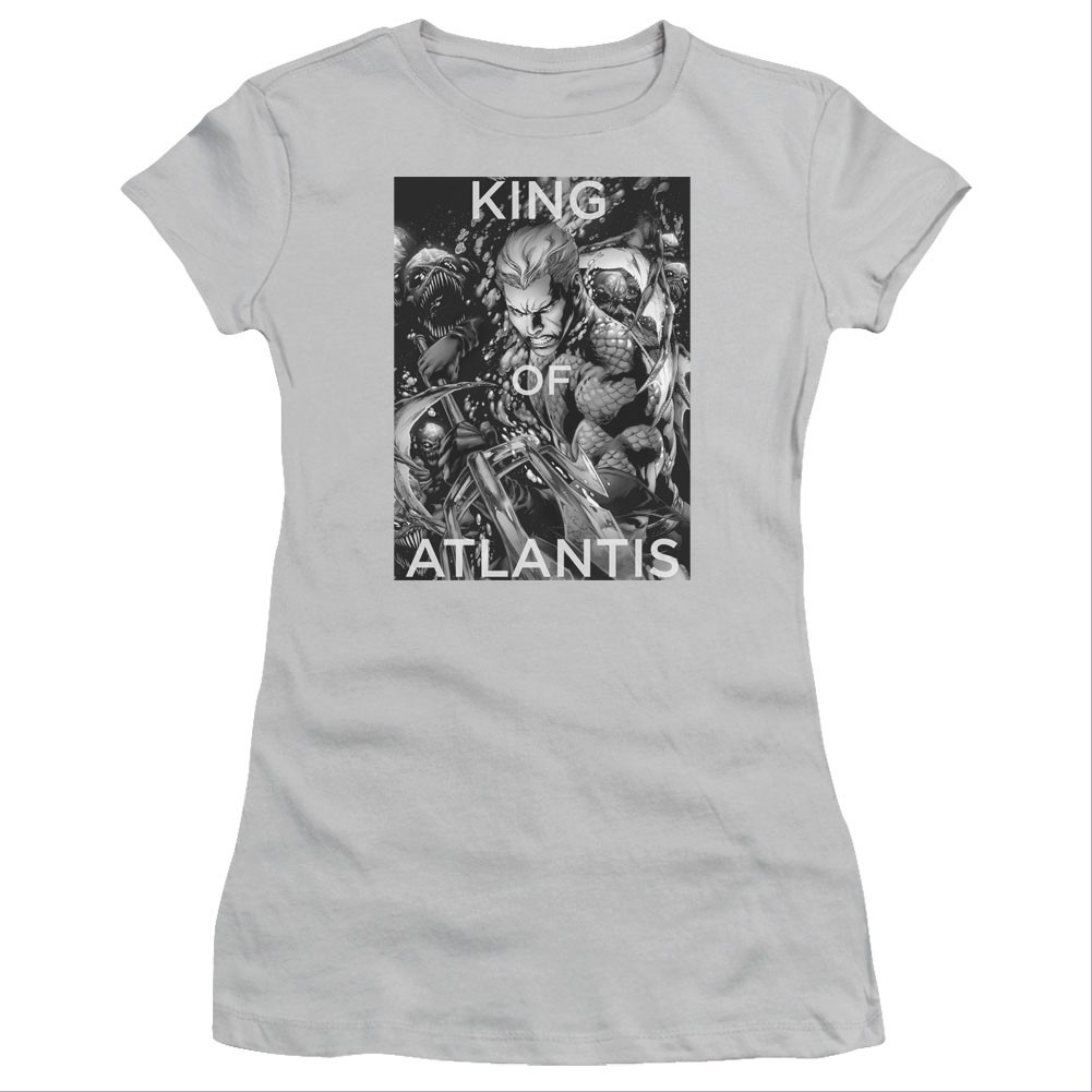 Aquaman King Of Atlantis Gray Juniors T-Shirt