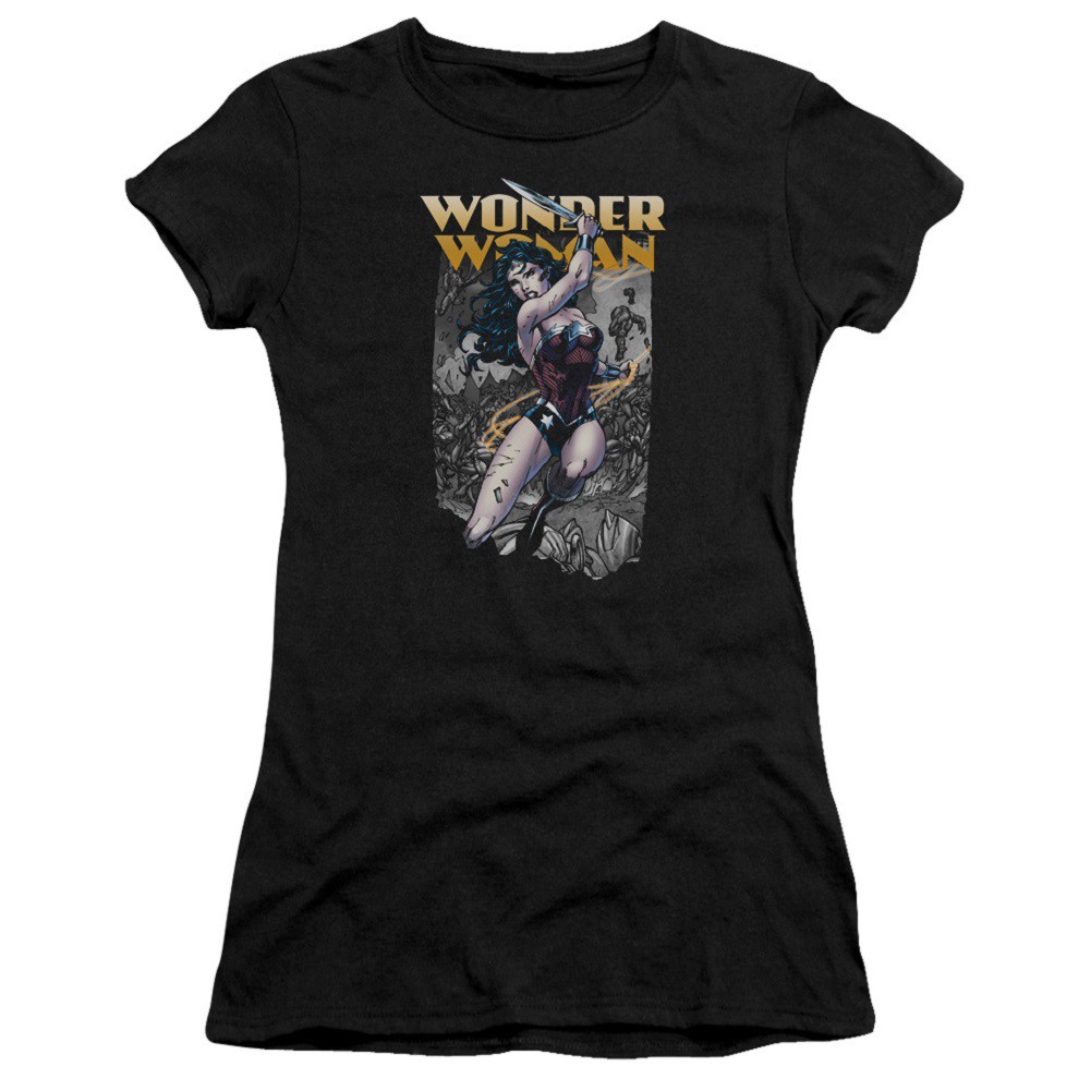 Wonder Woman Slice Women's Black Tshirt