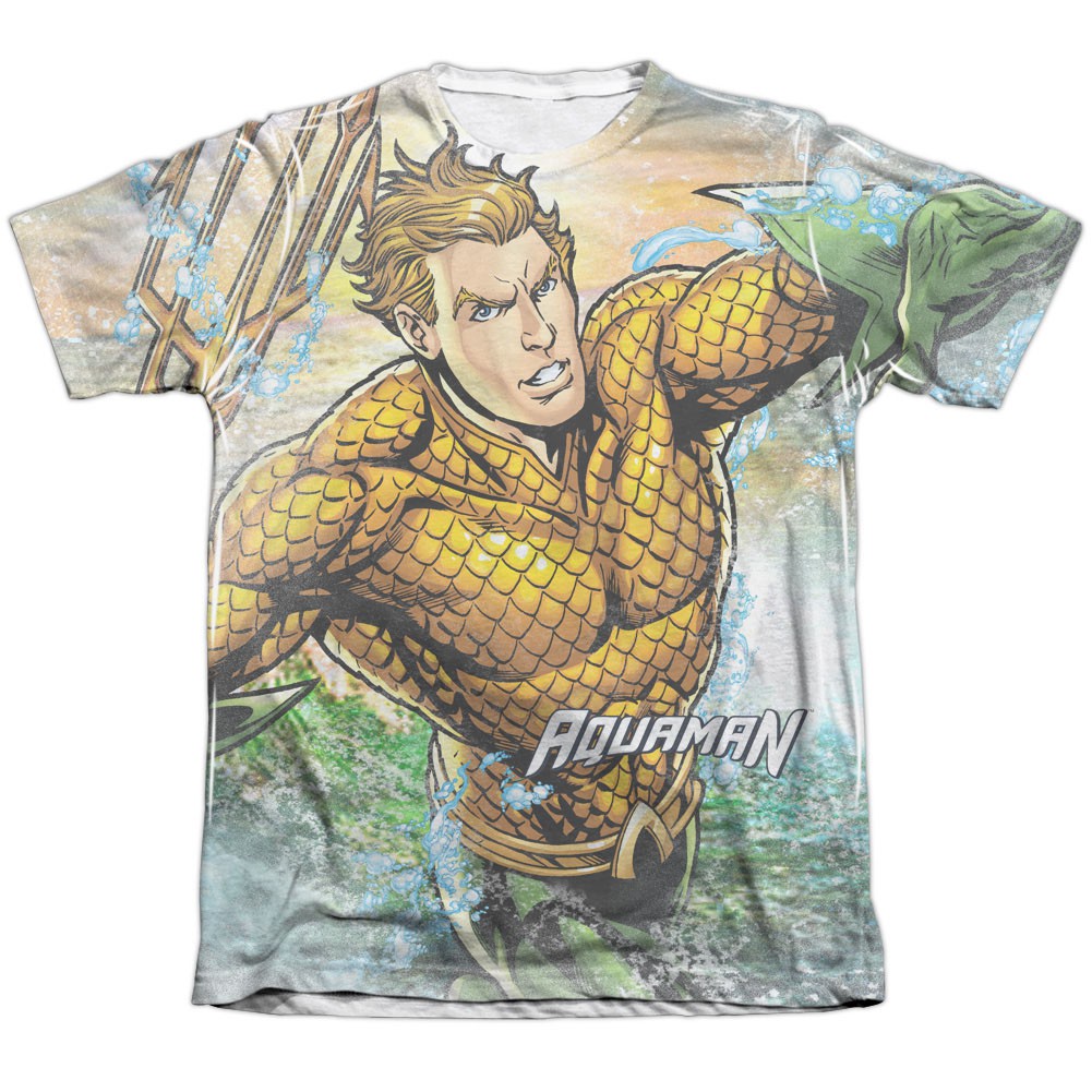 Aquaman Rough Seas Sublimation T-Shirt