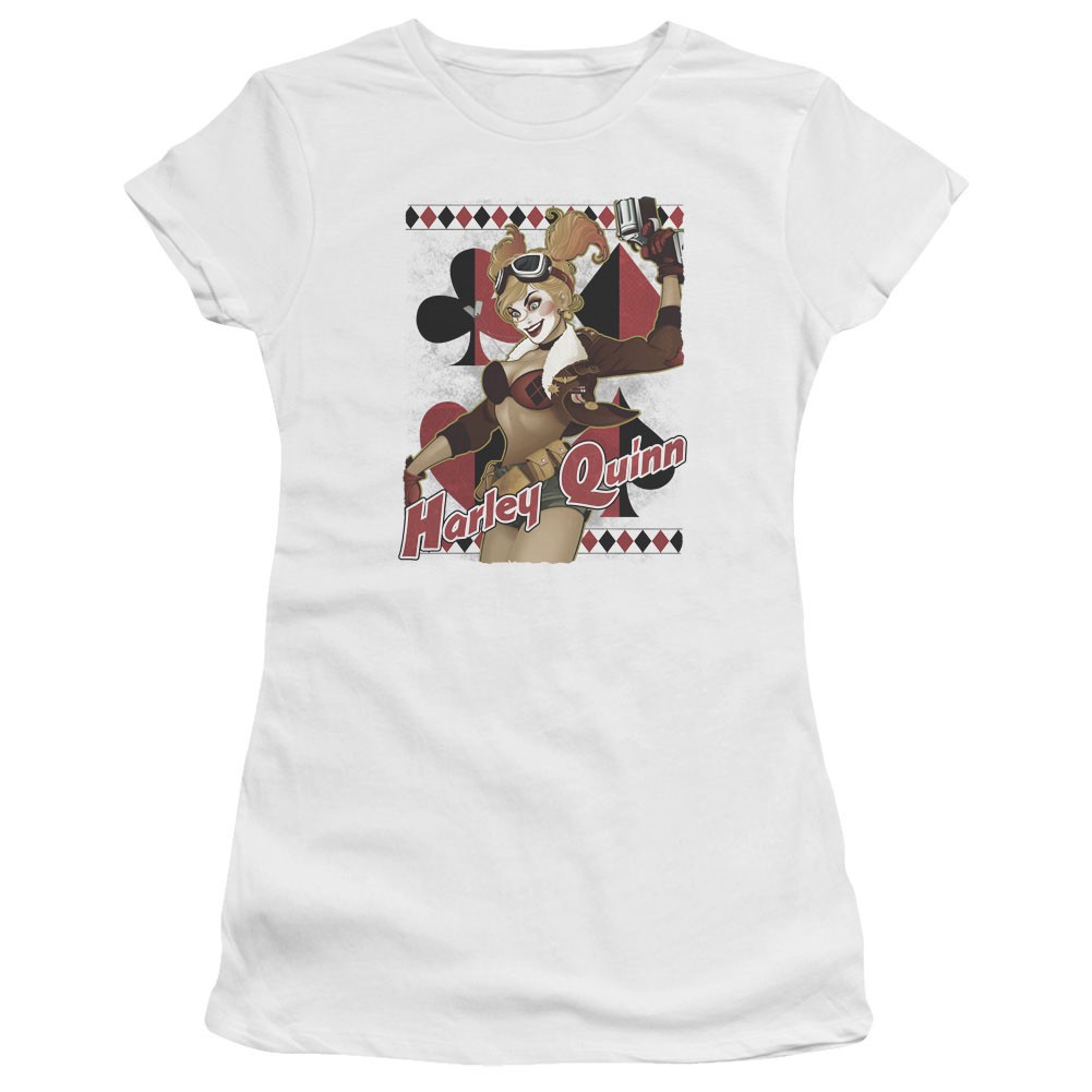 Harley Quinn Bombshell White Juniors T-Shirt