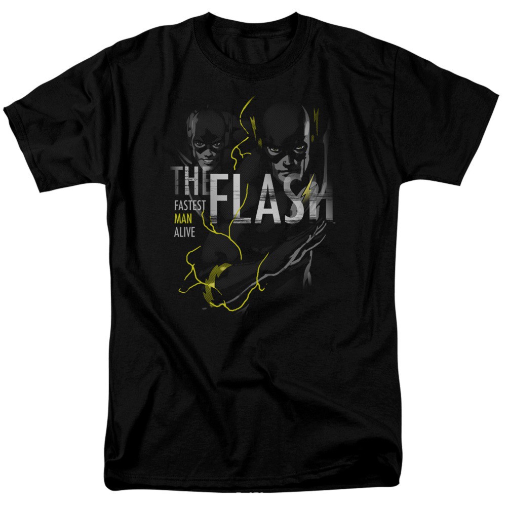 The Flash Fastest Man Alive Men's Black T-Shirt