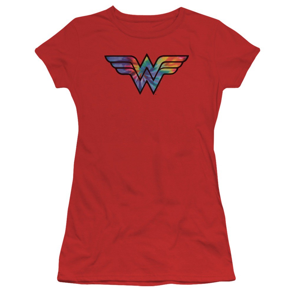Wonder Woman Tie Dye Logo Women's Tshirt