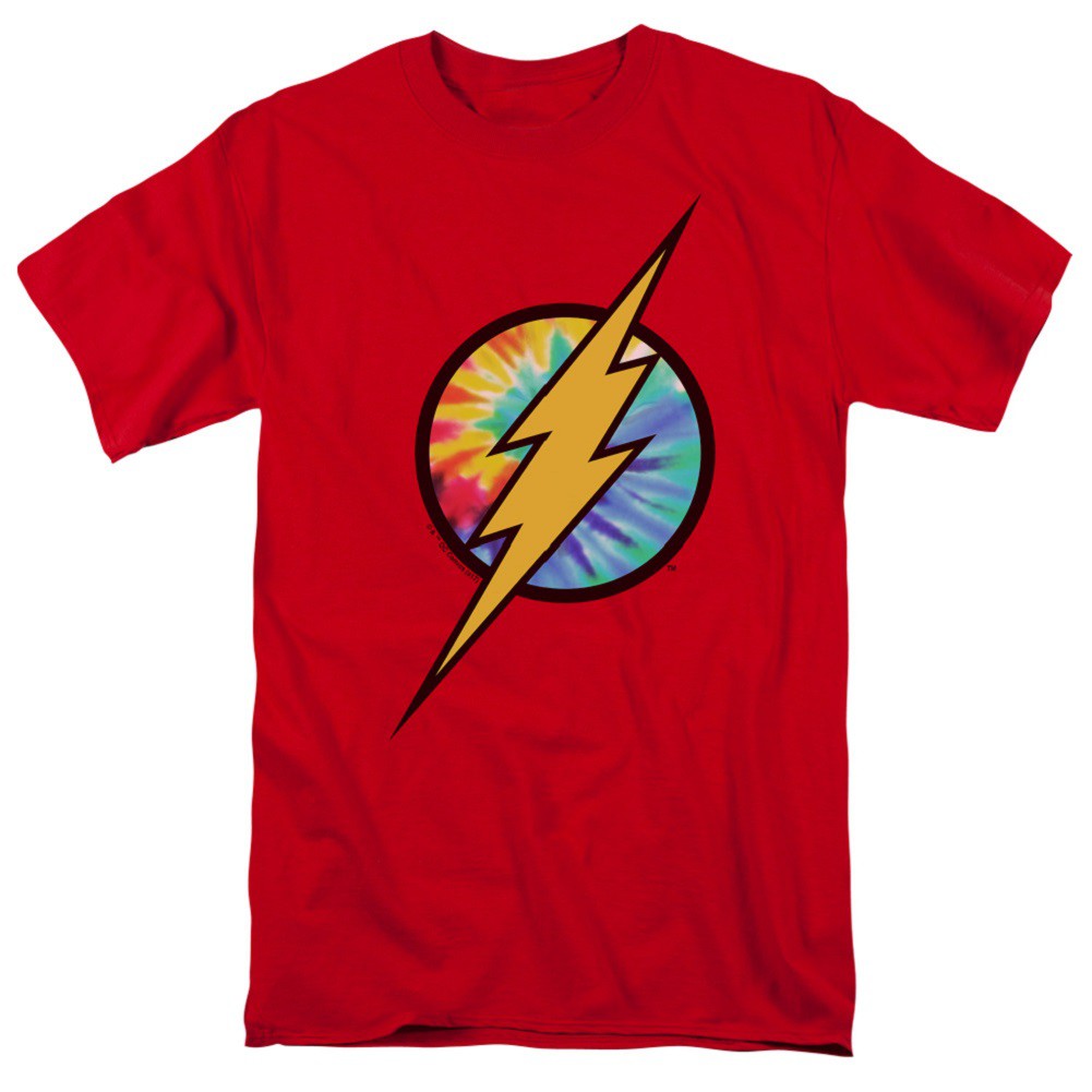 The Flash Tie Dye Logo Red Tshirt