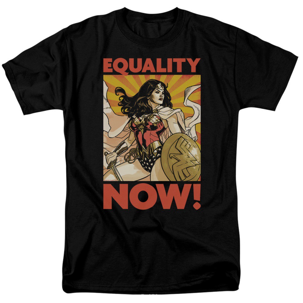 Wonder Woman Equality Now Men's Black T-Shirt