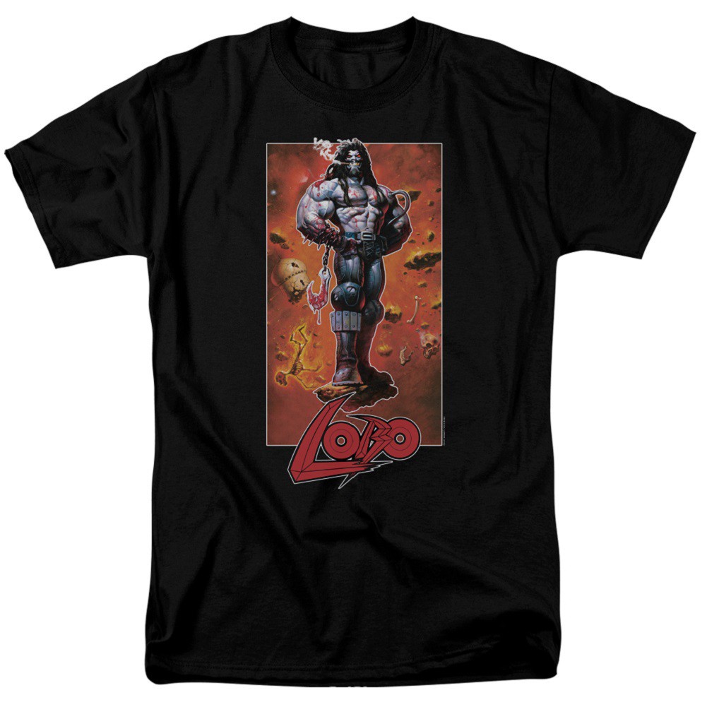 Lobo Pose Men's Black T-Shirt