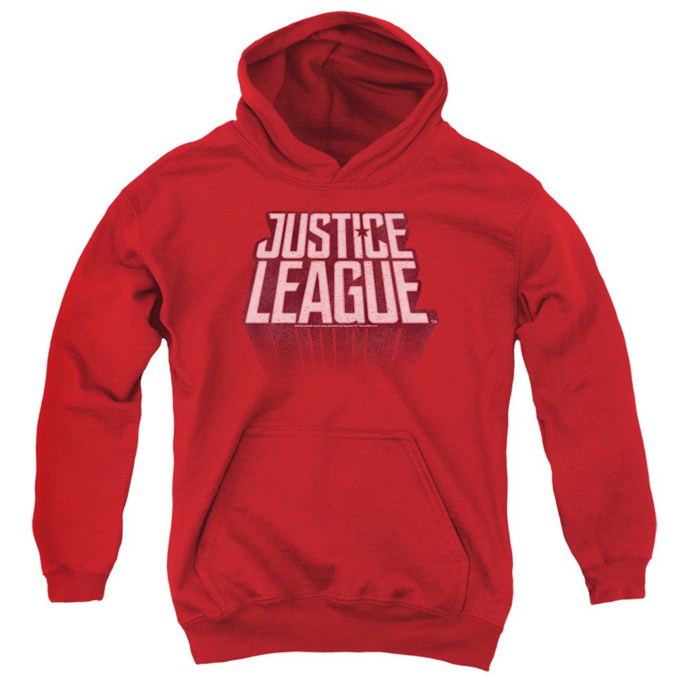 Justice League Logo Youth Red Hoodie