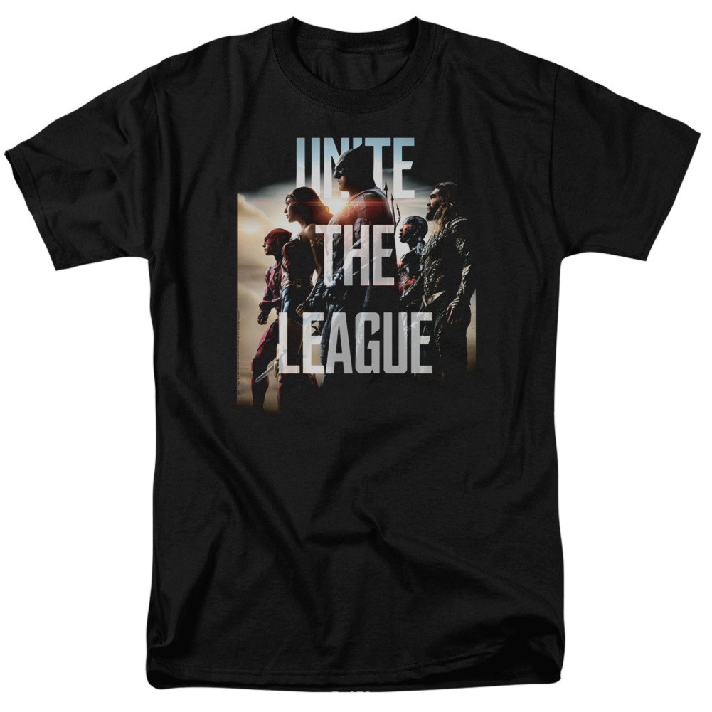 Justice League Unite Black Tshirt