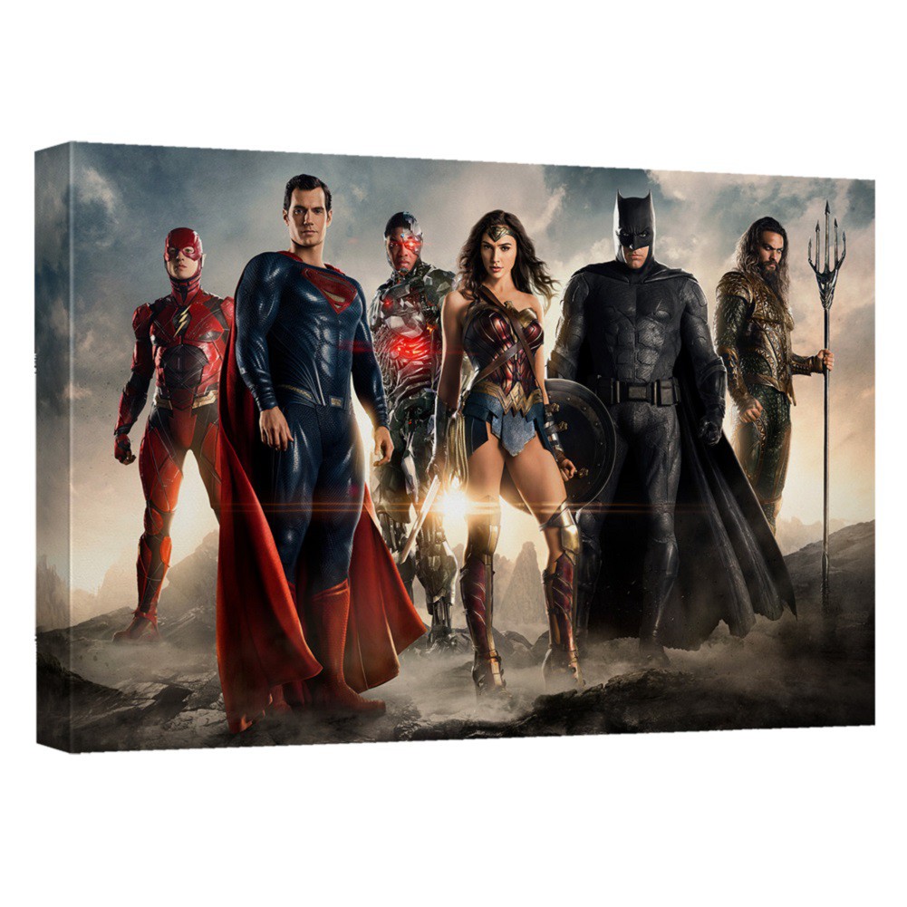 Justice League Team Up 16x20 Canvas Print