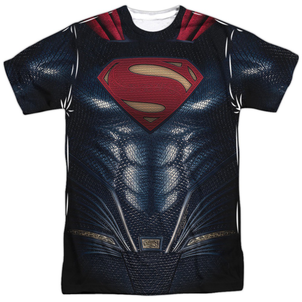 Superman Justice League Front and Back Print Costume Tee