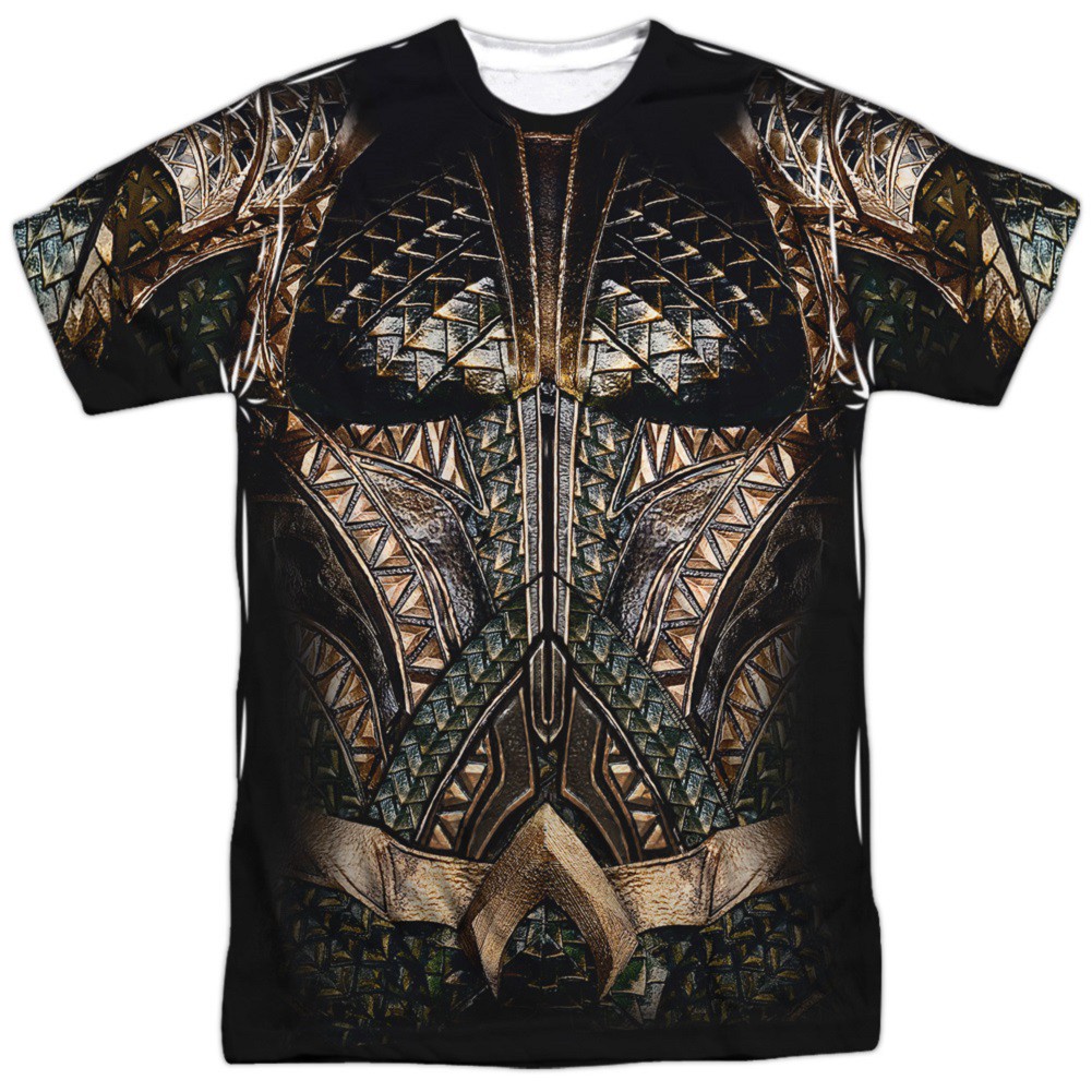 Aquaman Justice League Front and Back Print Costume T-Shirt