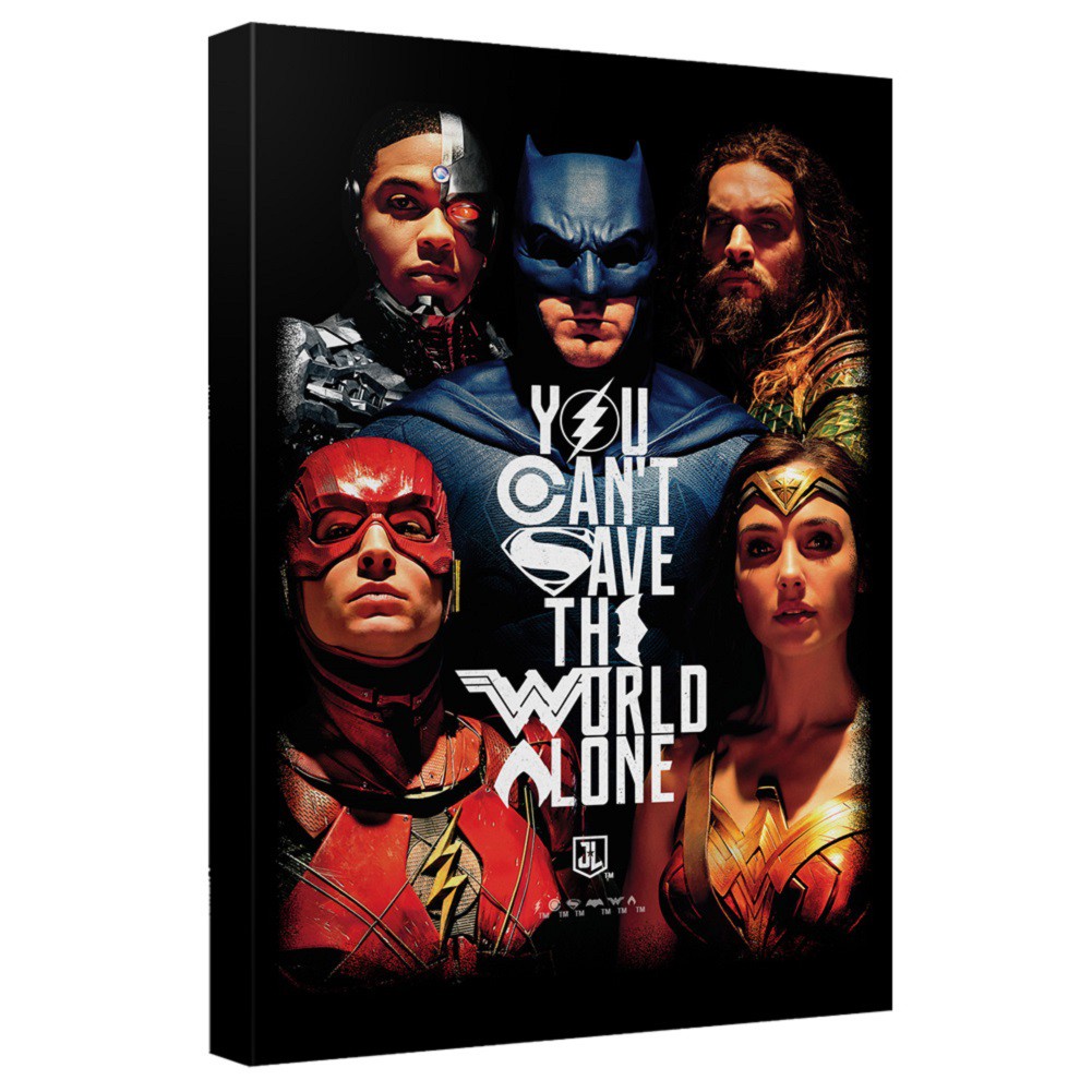 Justice League Save The World 16x20 Canvas Print