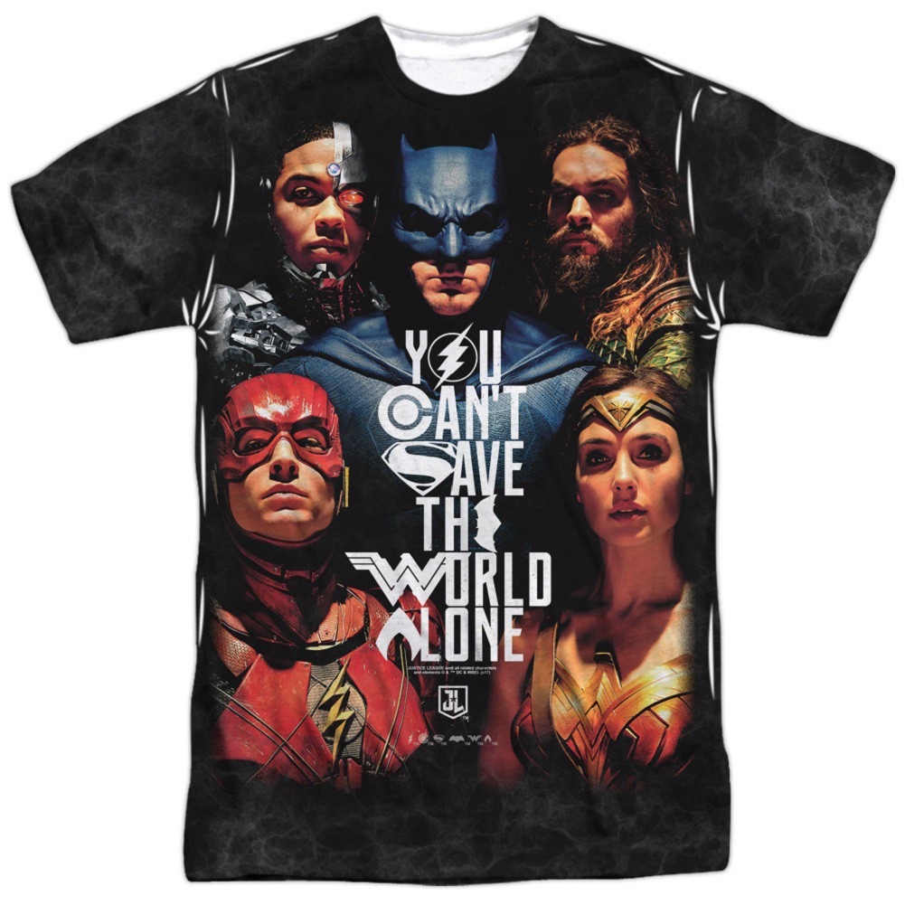 Justice League You Cant Save The World Alone Tshirt