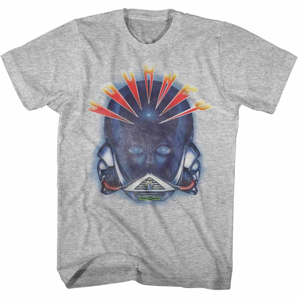 Journey Alien Head Mens Gray T-Shirt