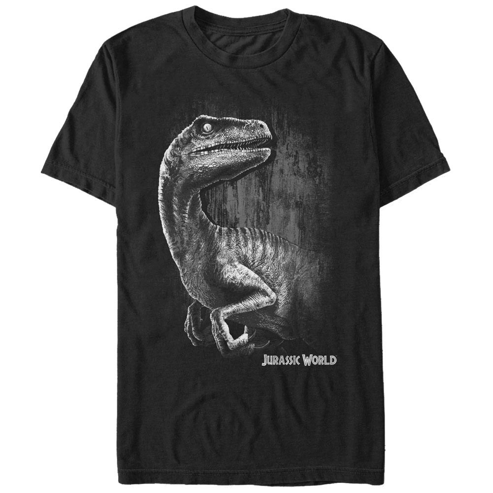Jurassic Park Raptor Smile Black T-Shirt