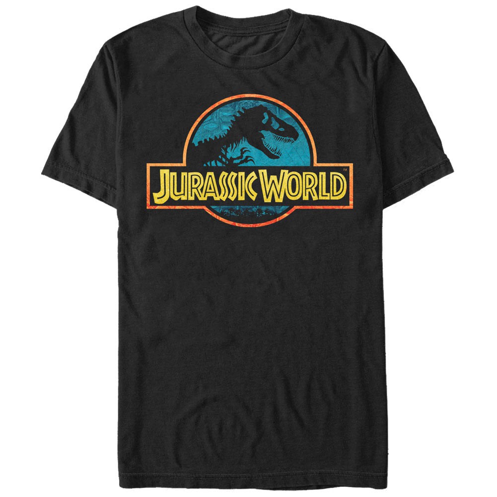 Jurassic Park Colorful Black T-Shirt