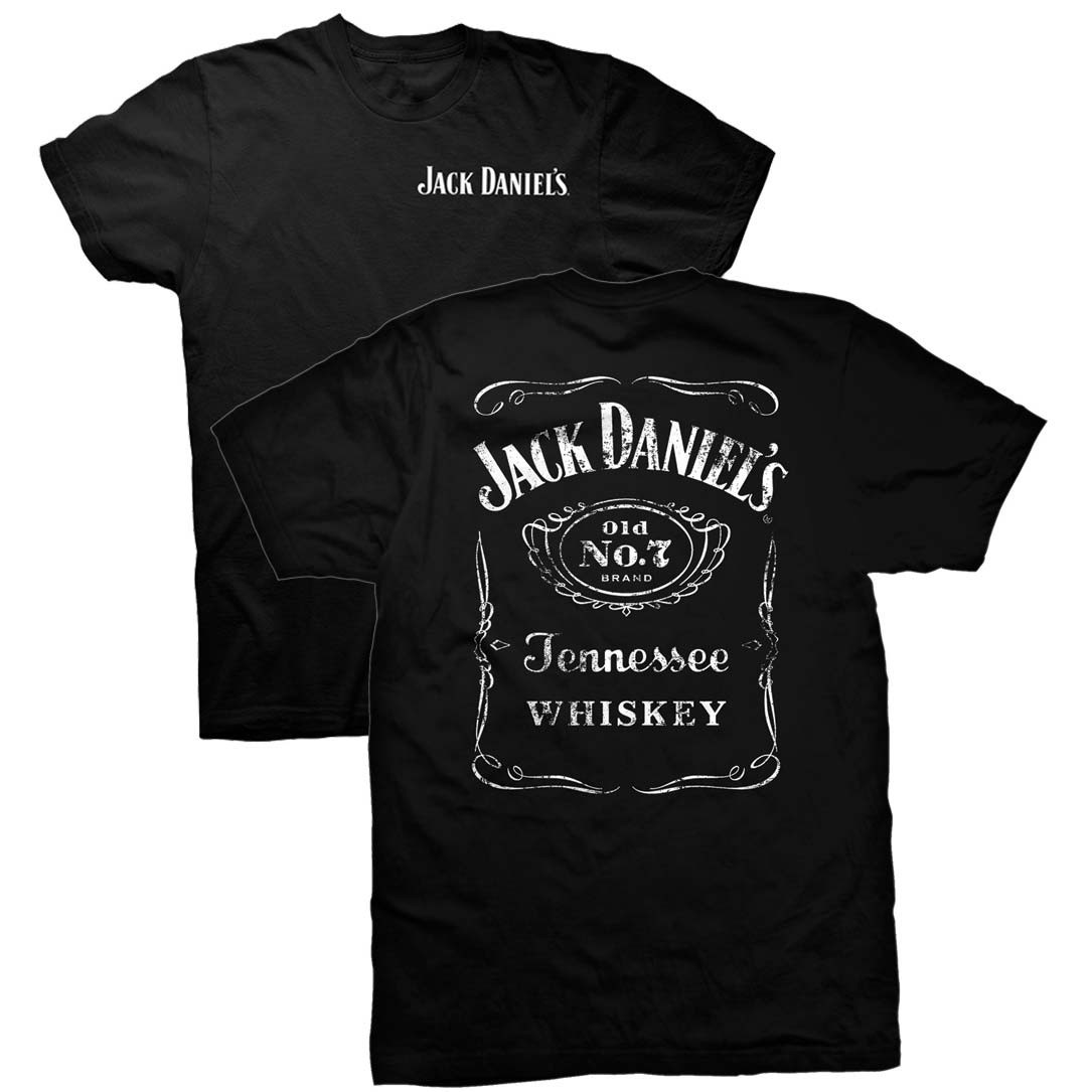 Jack Daniels Double Sided Black Tee Shirt