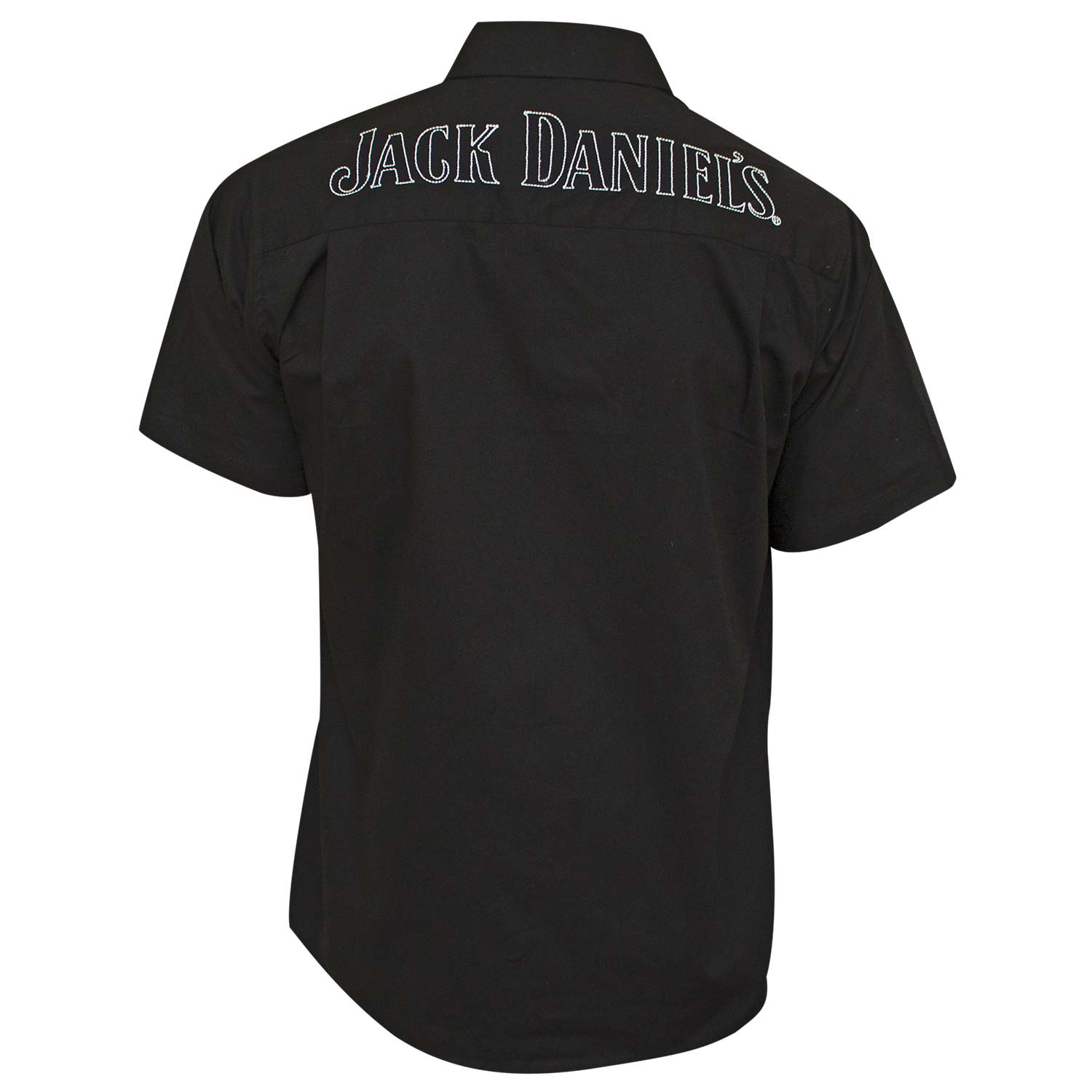 Jack Daniel's Short Sleeve Button Up Black Shirt