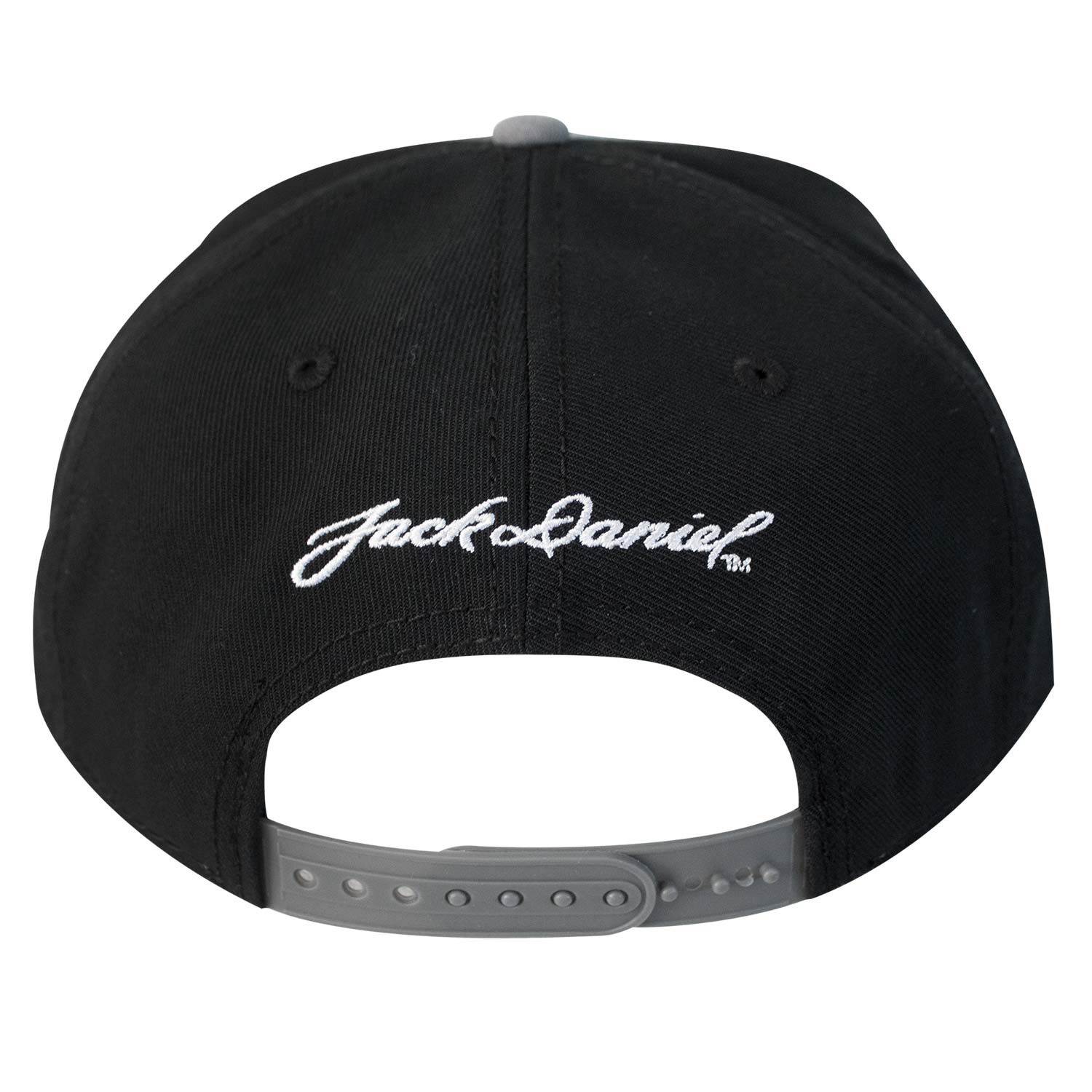 Jack Daniels Flat Brim Black & Grey Snapback Hat