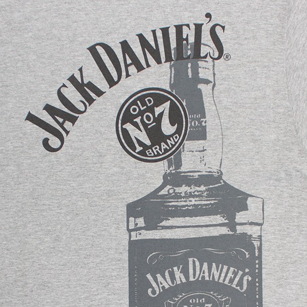 Jack Daniel's Old No. 7 Bottle Men's Ash Grey T-Shirt