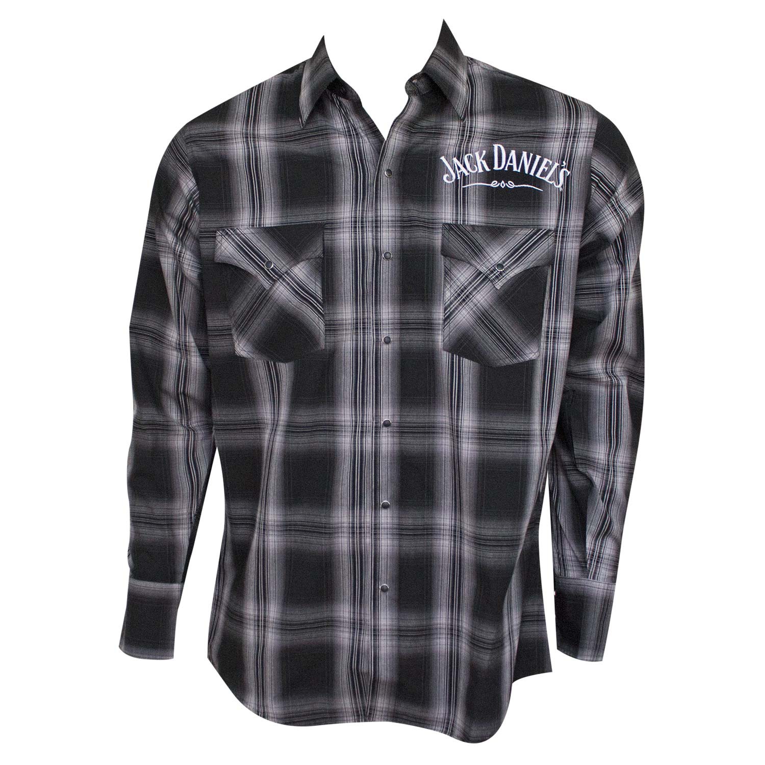 Jack Daniels Long Sleeve Plaid Button Up Shirt