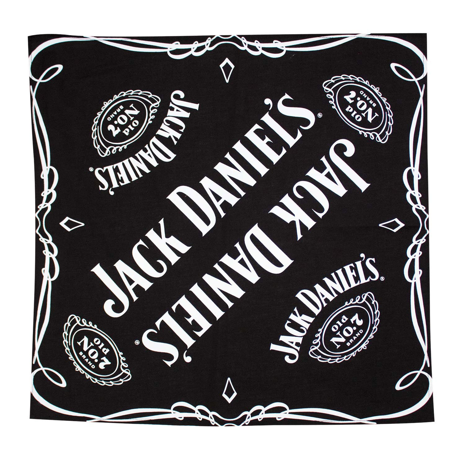 Jack Daniels Scroll Logo Black Bandana