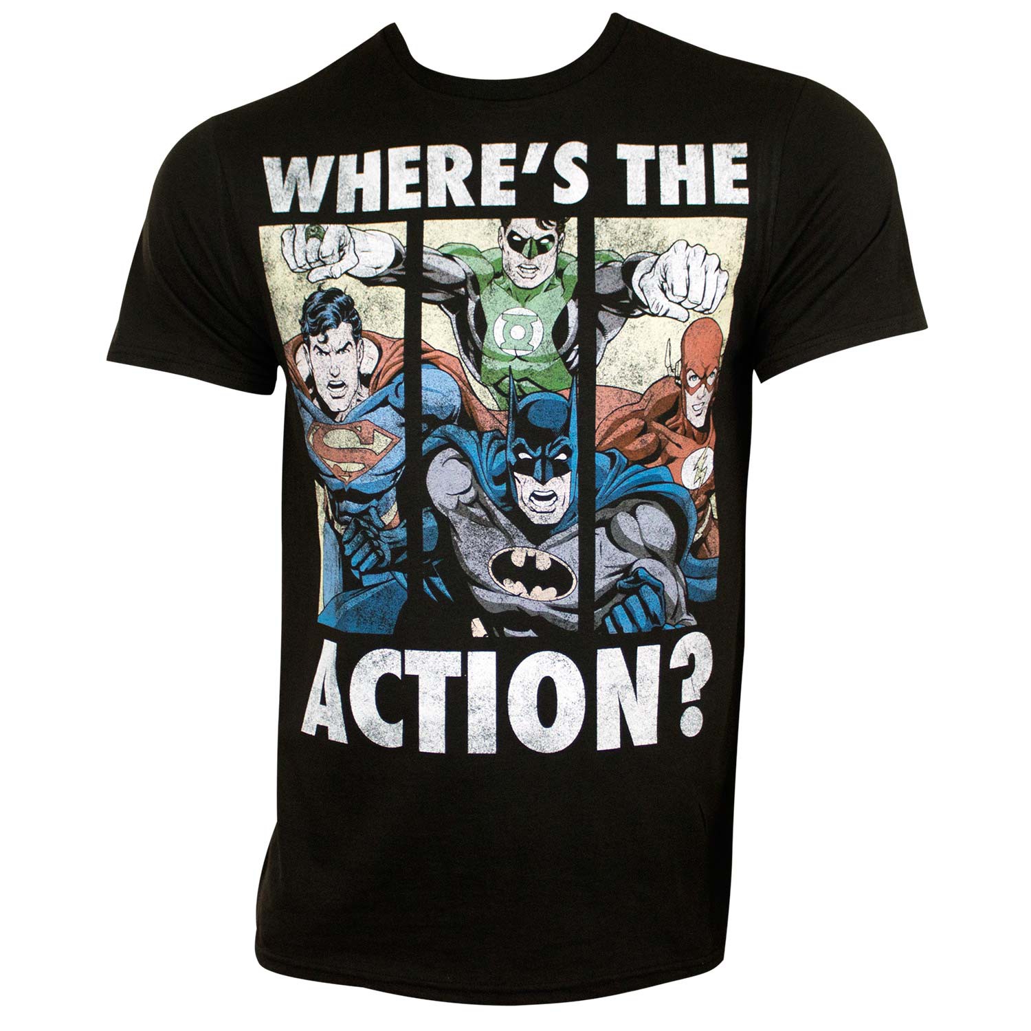 Justice League Where's The Action Tee Shirt