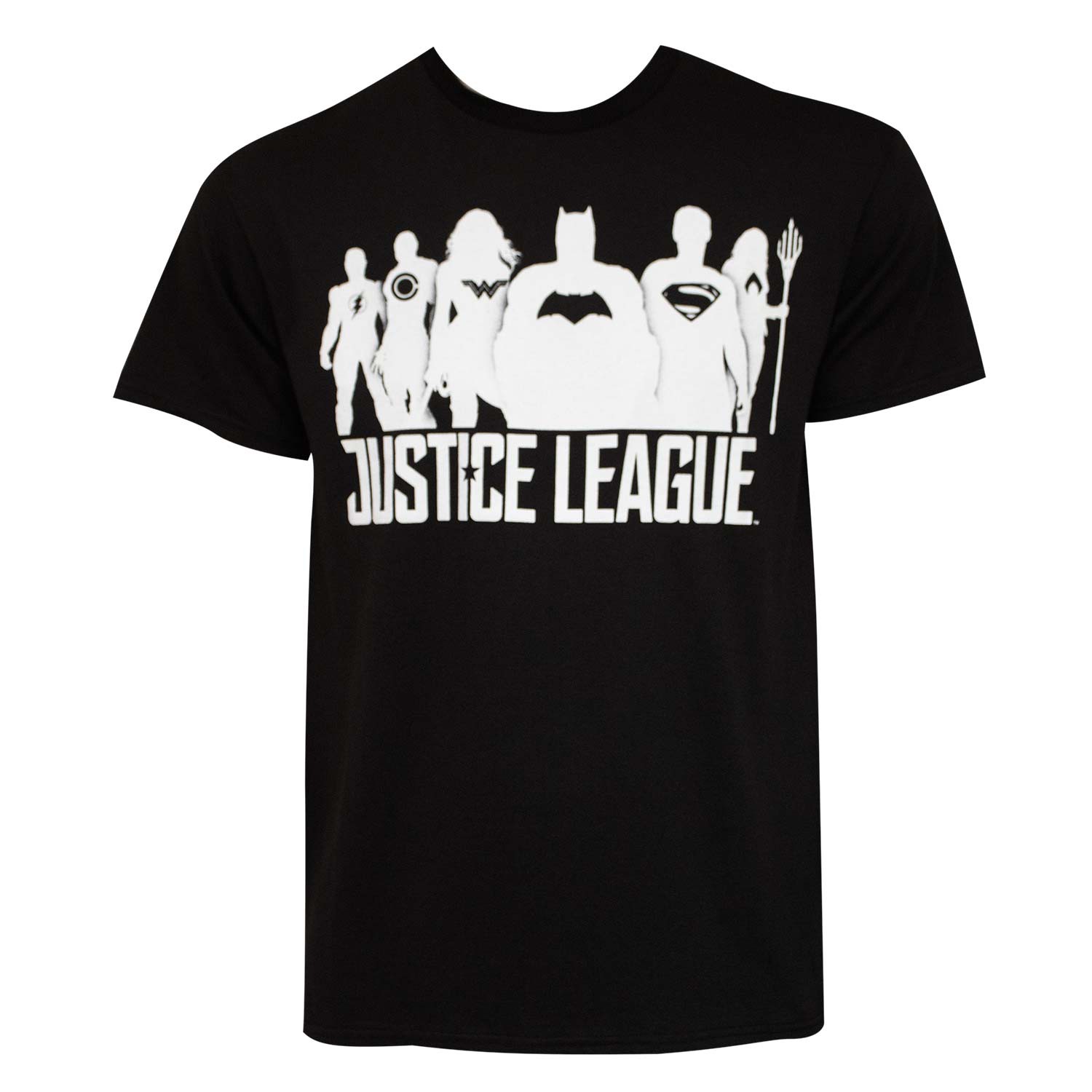 Justice League Silhouettes Black T-Shirt
