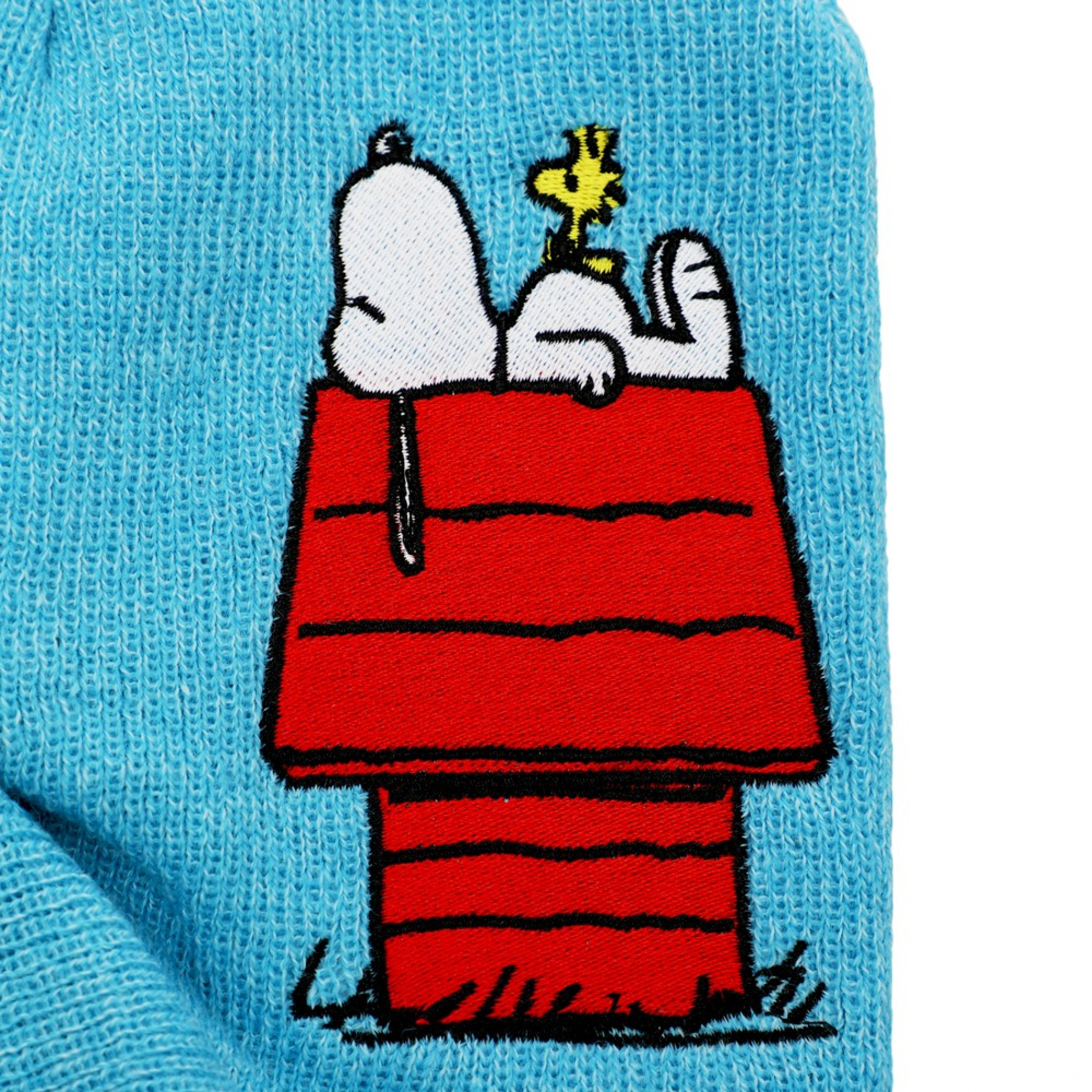 Bioworld Peanuts Snoopy and Woodstock Adult Blue Beanie
