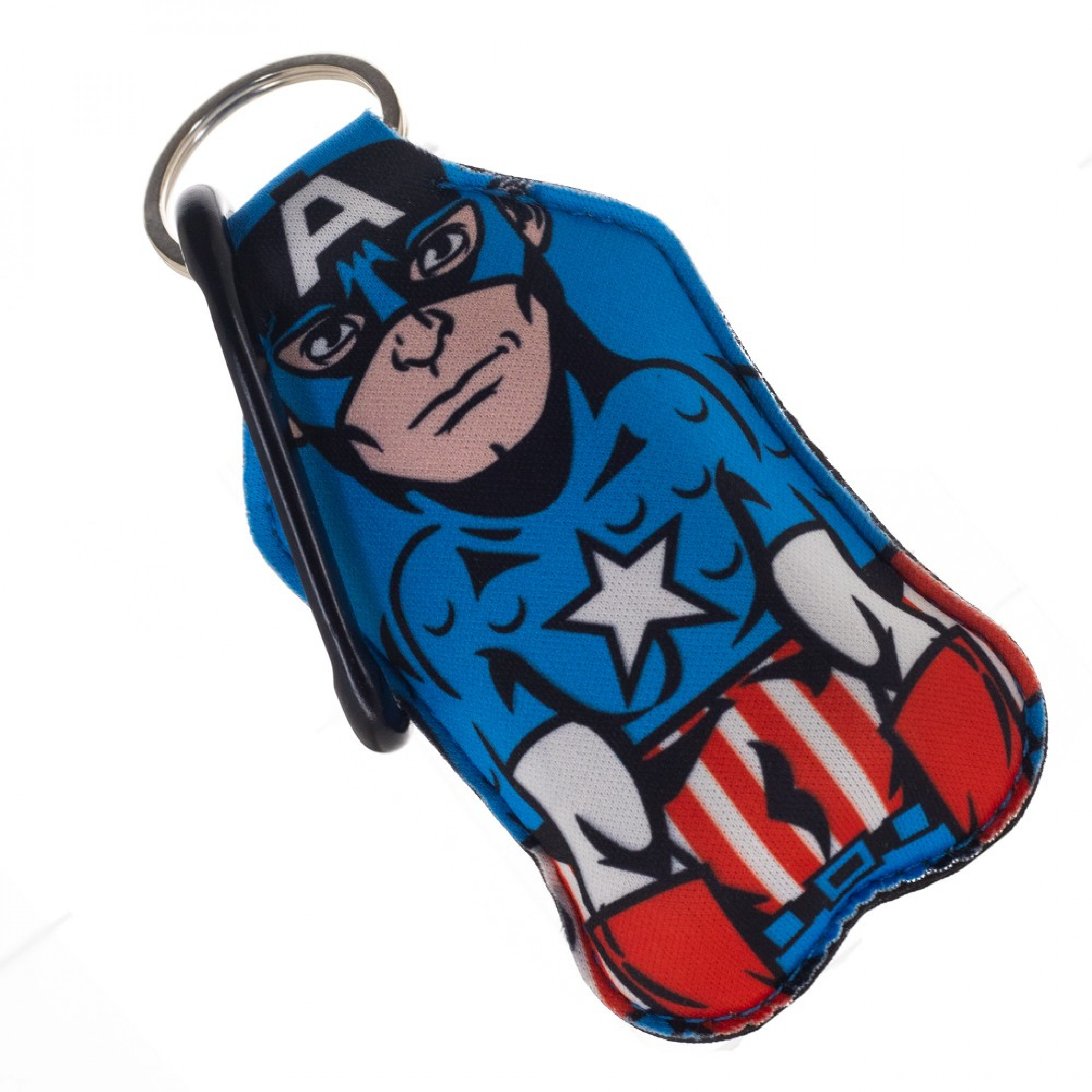 Captain America Marvel Character Neoprene Bottle Keychain