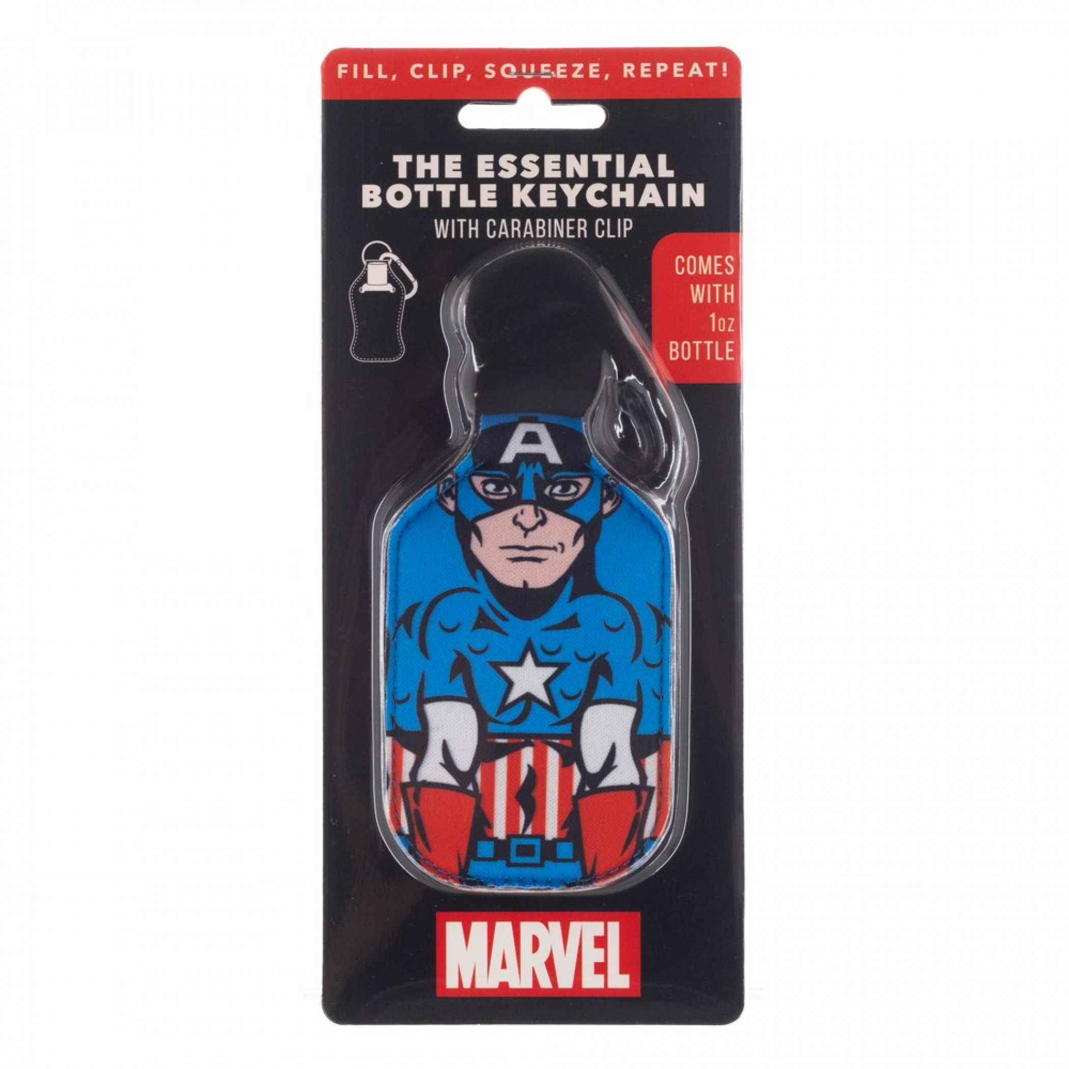 Captain America Marvel Character Neoprene Bottle Keychain