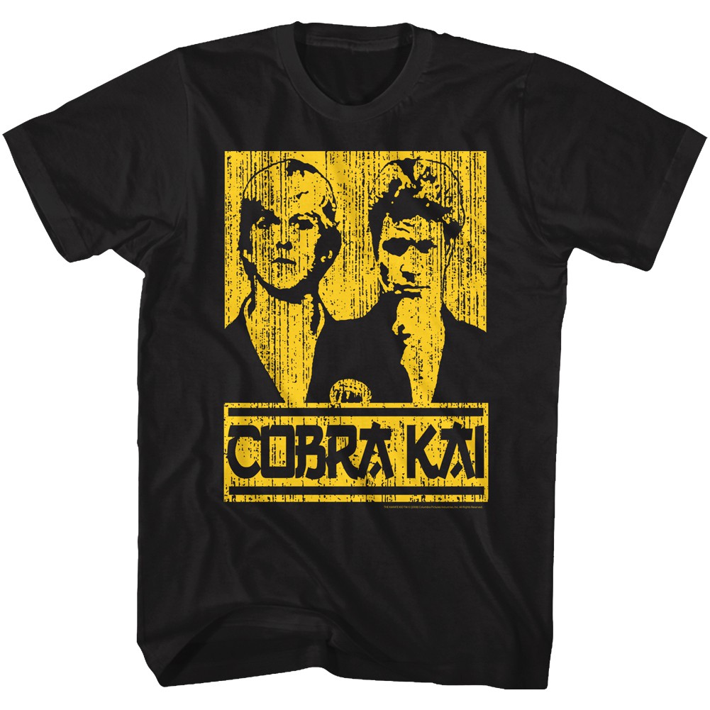 Karate Kid Cobra Kai Jonny and Kreese Men's Black T-Shirt