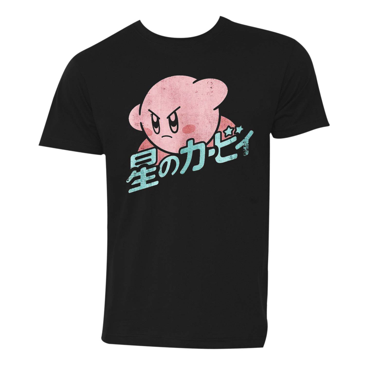 Kirby In Action Men's Black T-Shirt