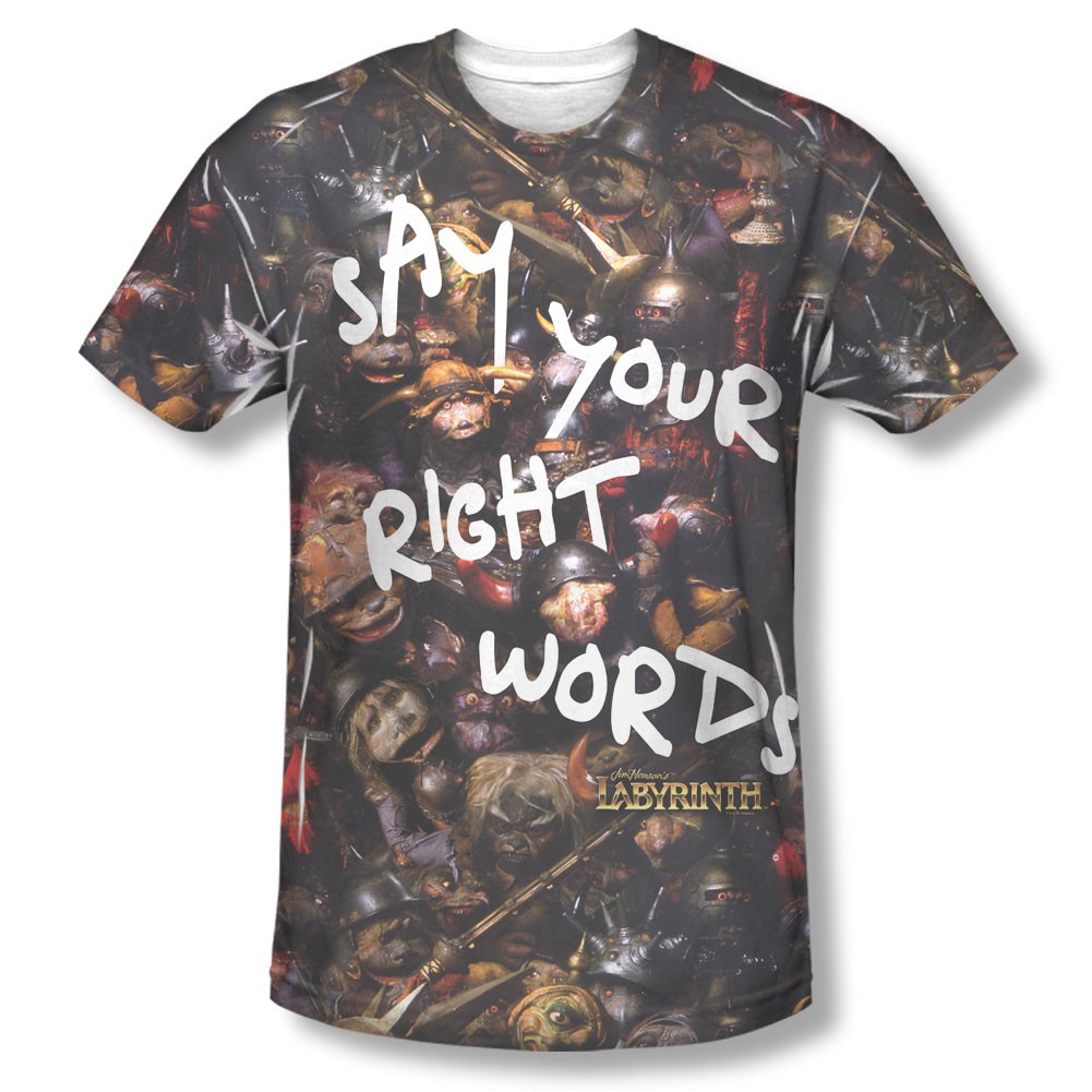 Labyrinth Say Your Right Words Sublimation T-Shirt
