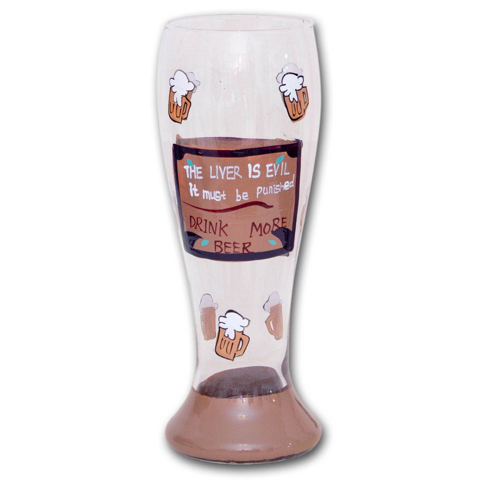 The Liver is Evil Beer Glass