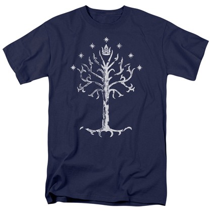 Lord Of The Rings Tree Of Gondor Navy Blue Tshirt