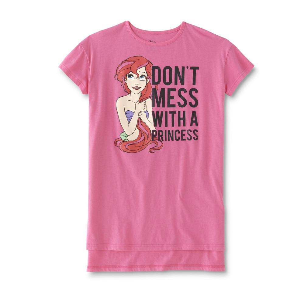 The Little Mermaid Ariel Don't Mess With A Princess Pink Women's Night Shirt
